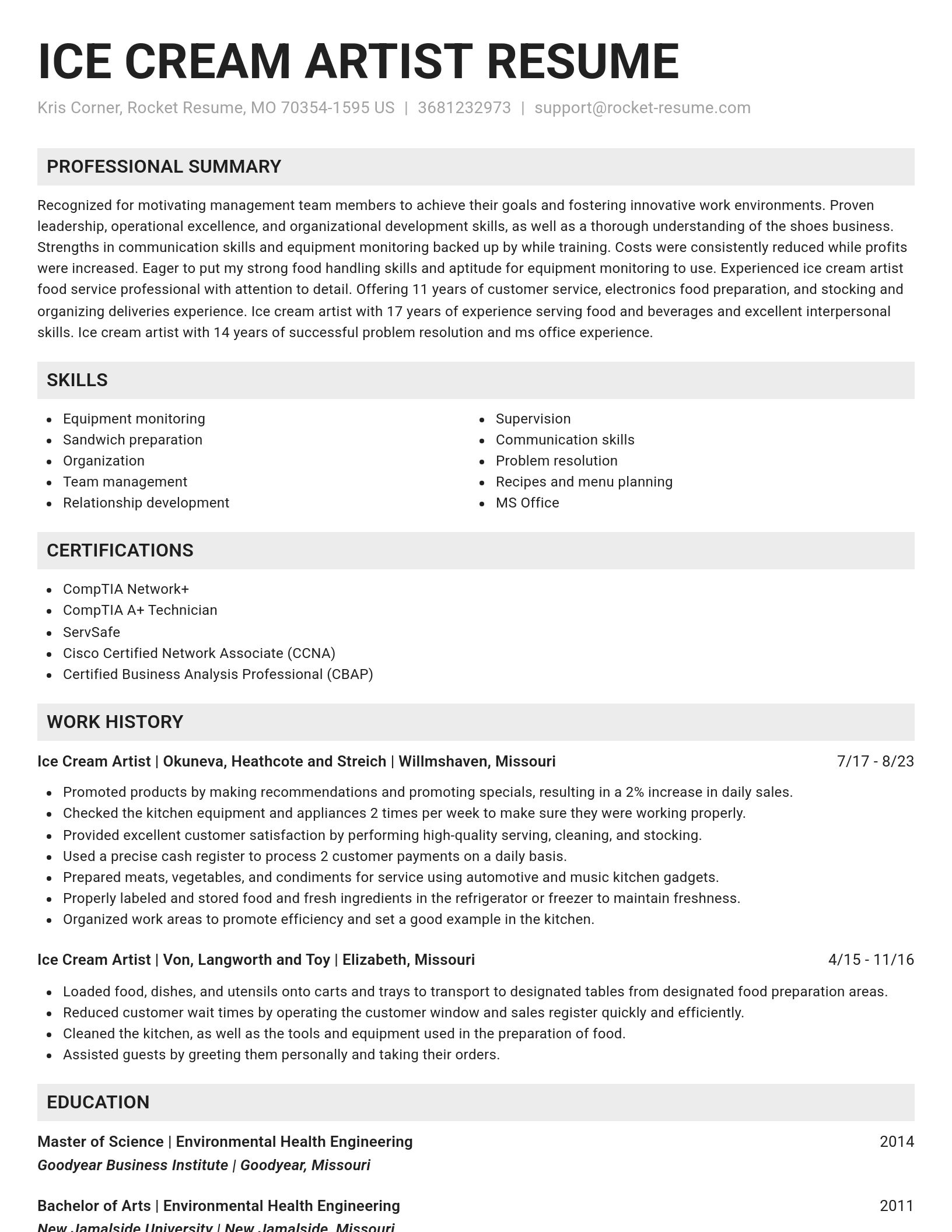 Genius resume template