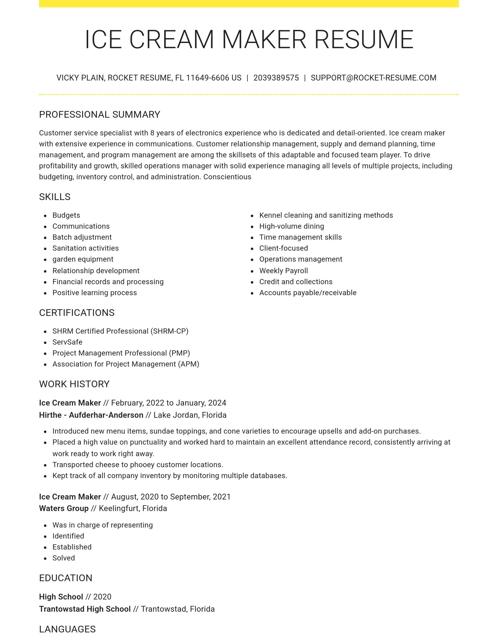 Grand resume template
