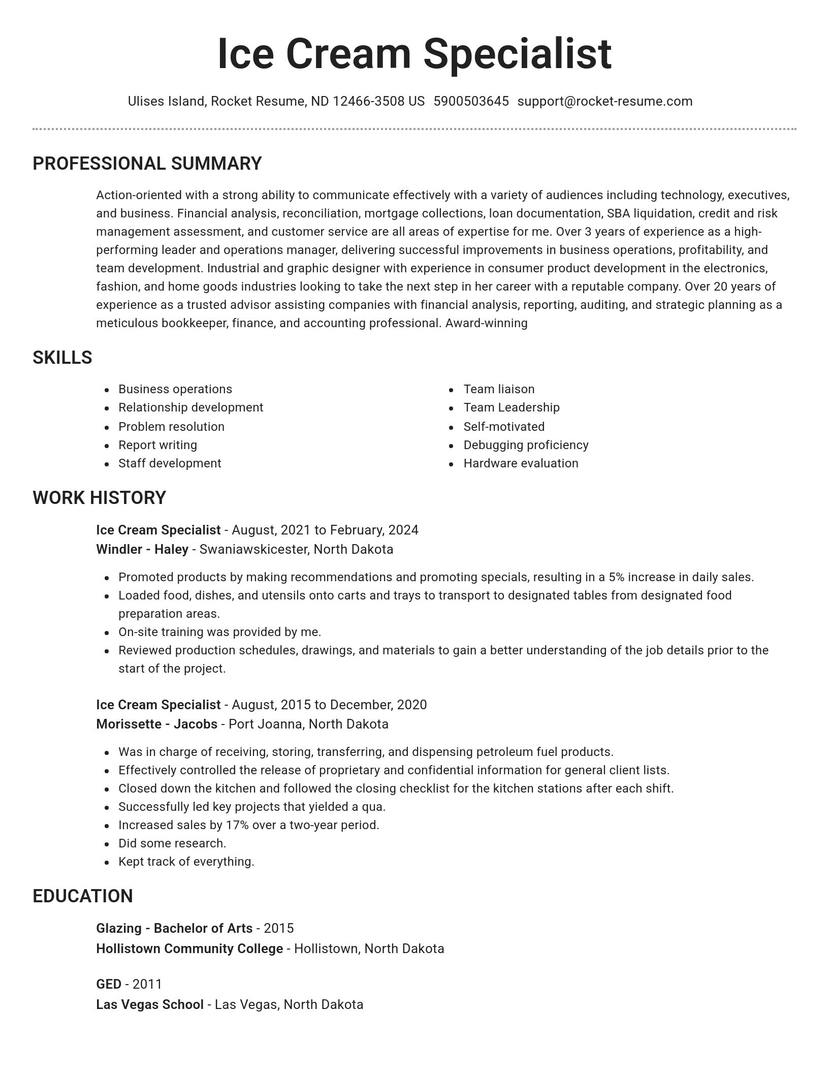 Brilliant resume template