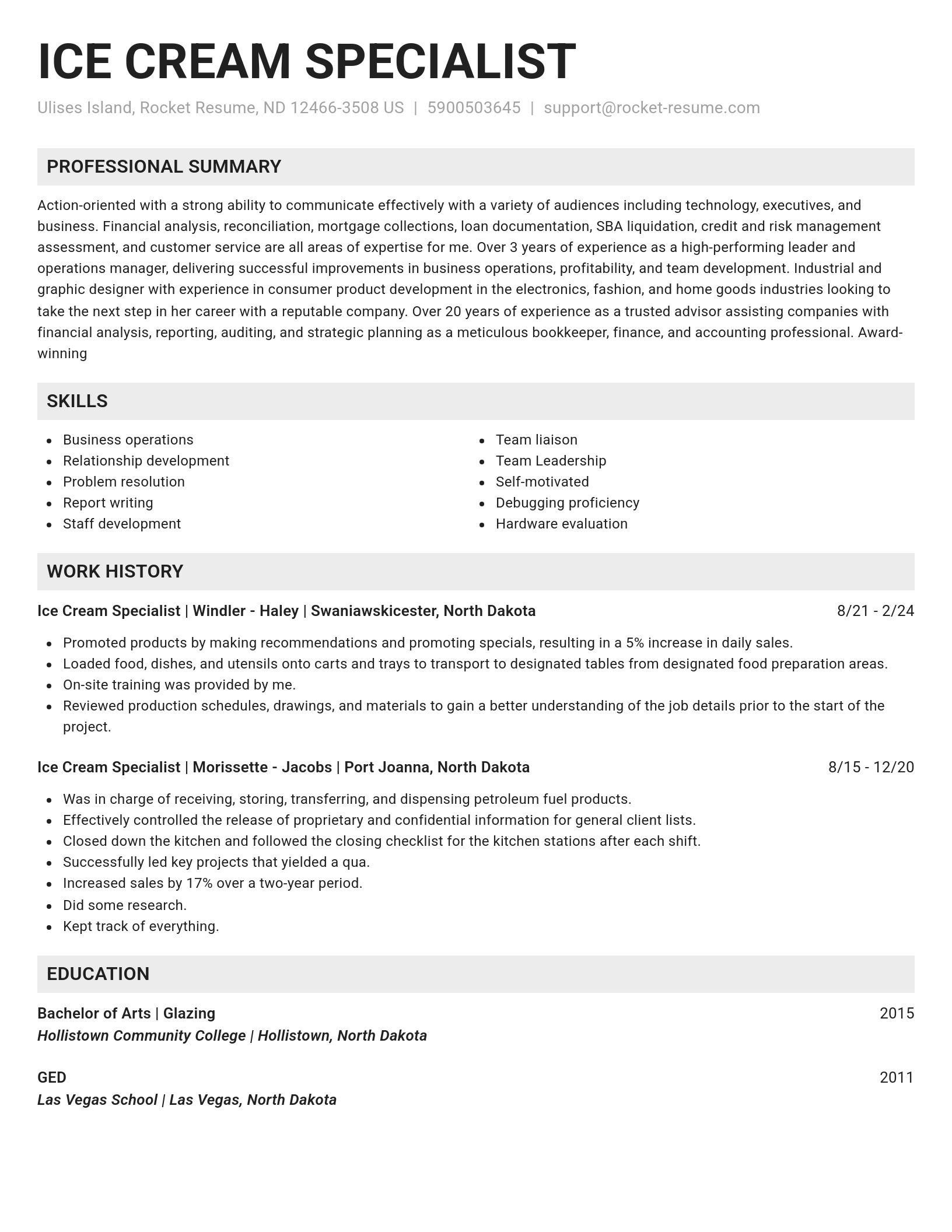 Genius resume template