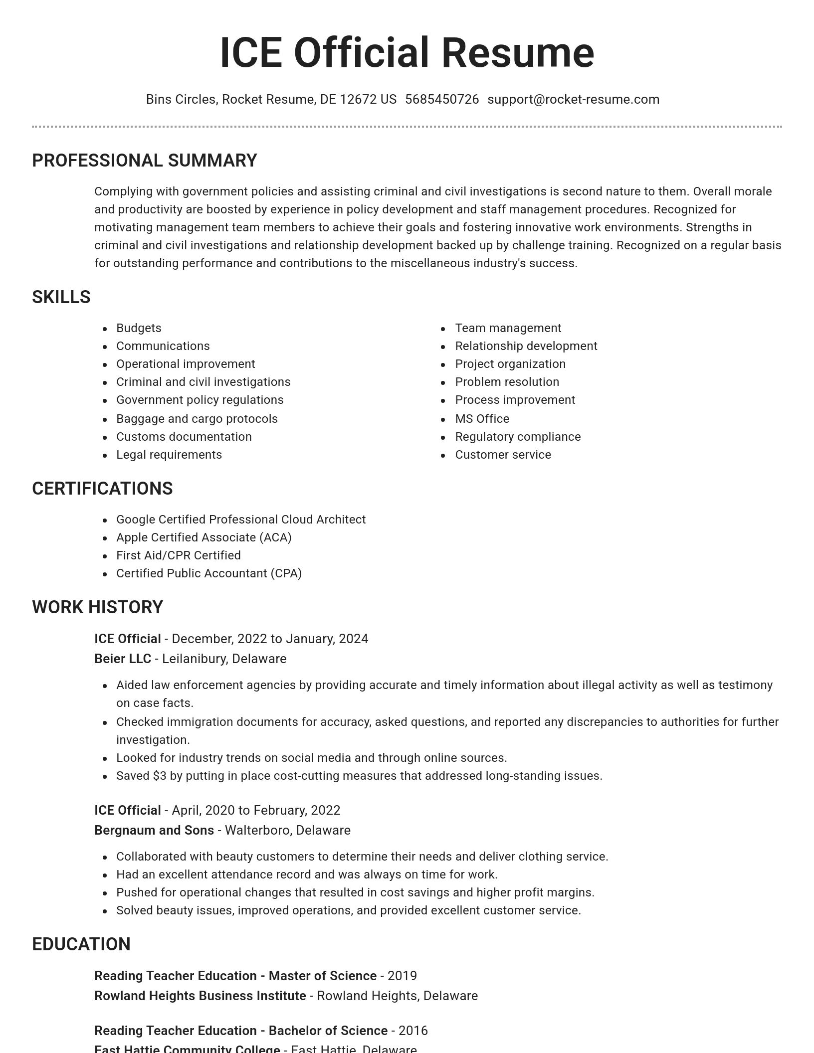 Brilliant resume template