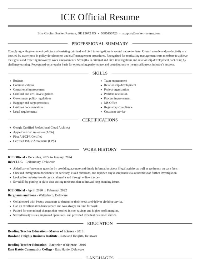 Elegant resume template