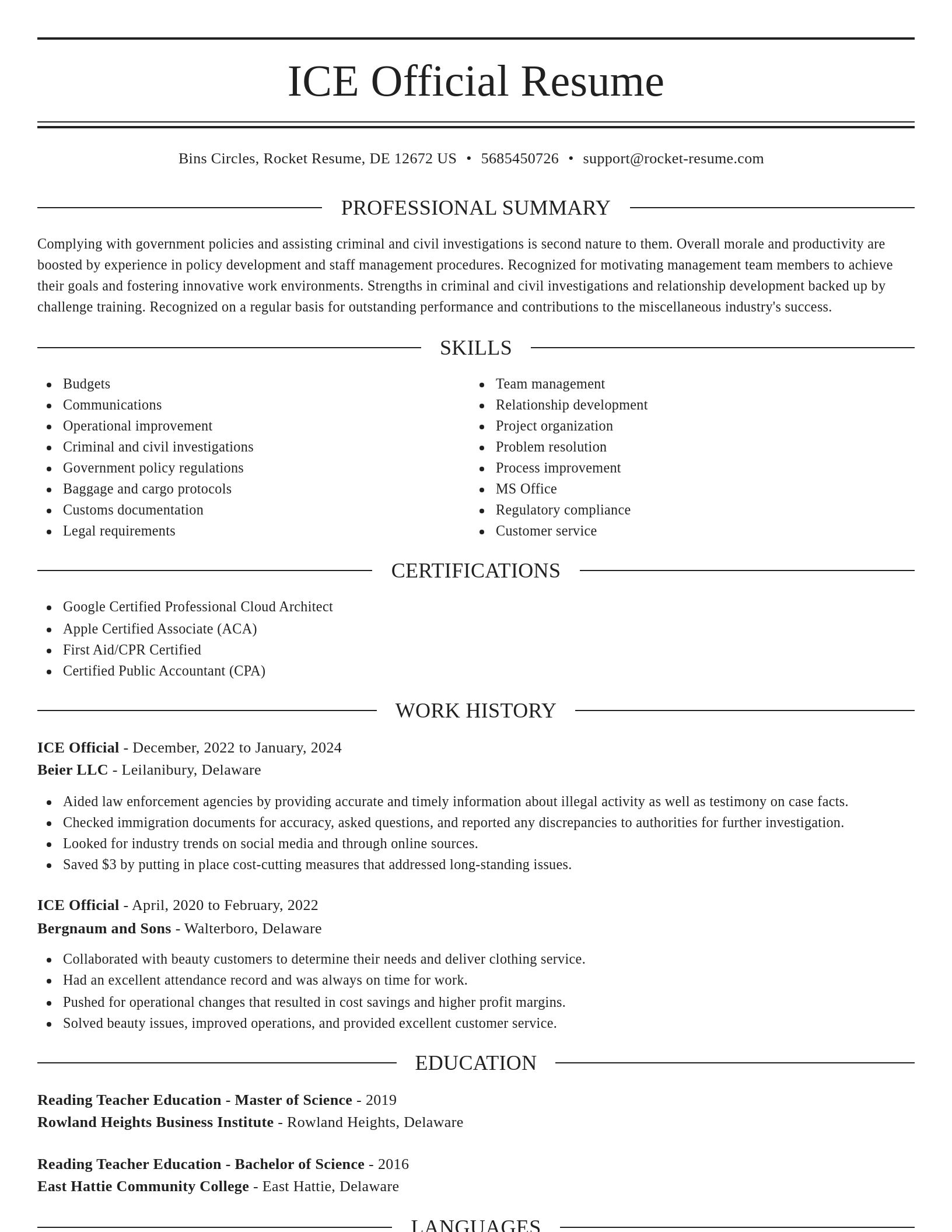 Elegant resume template