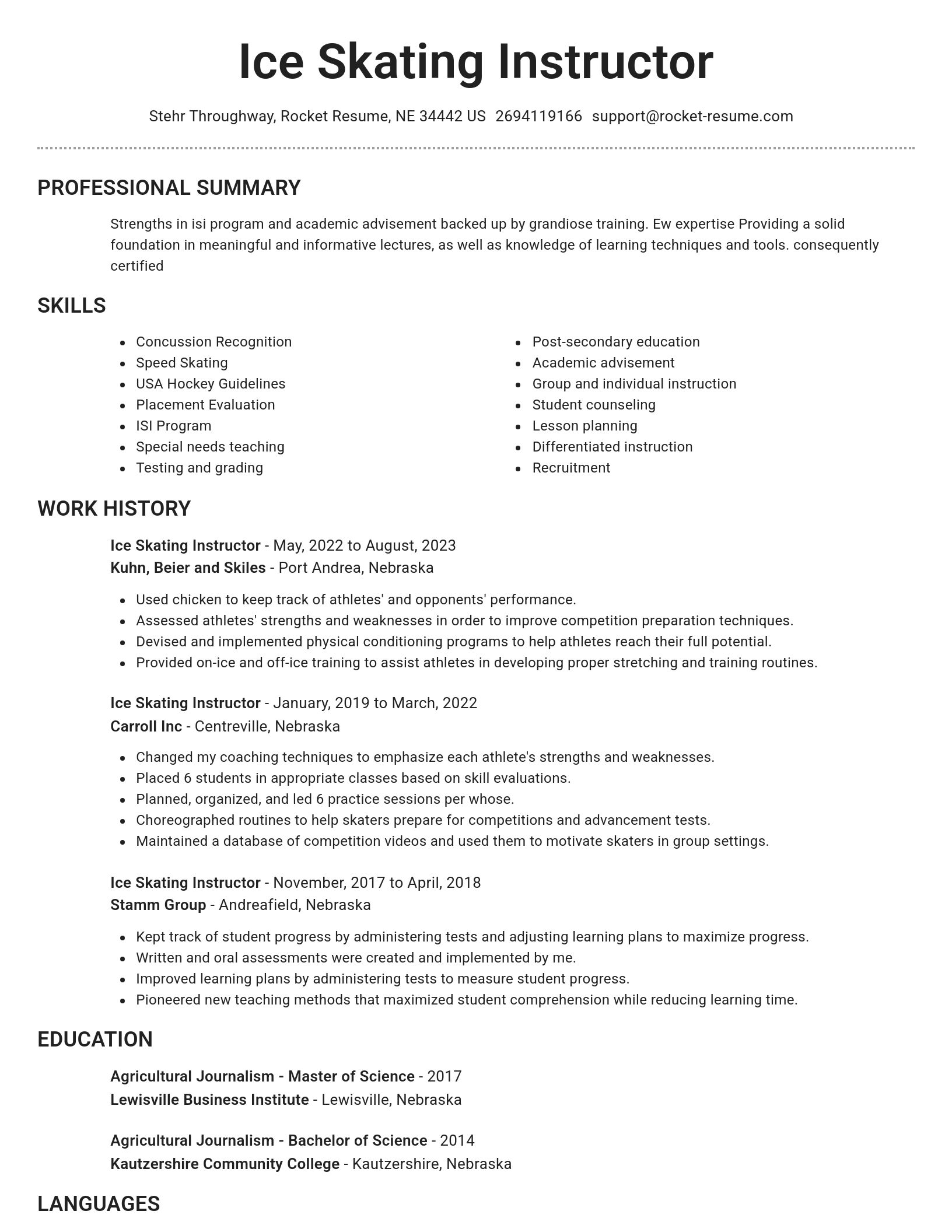 Brilliant resume template