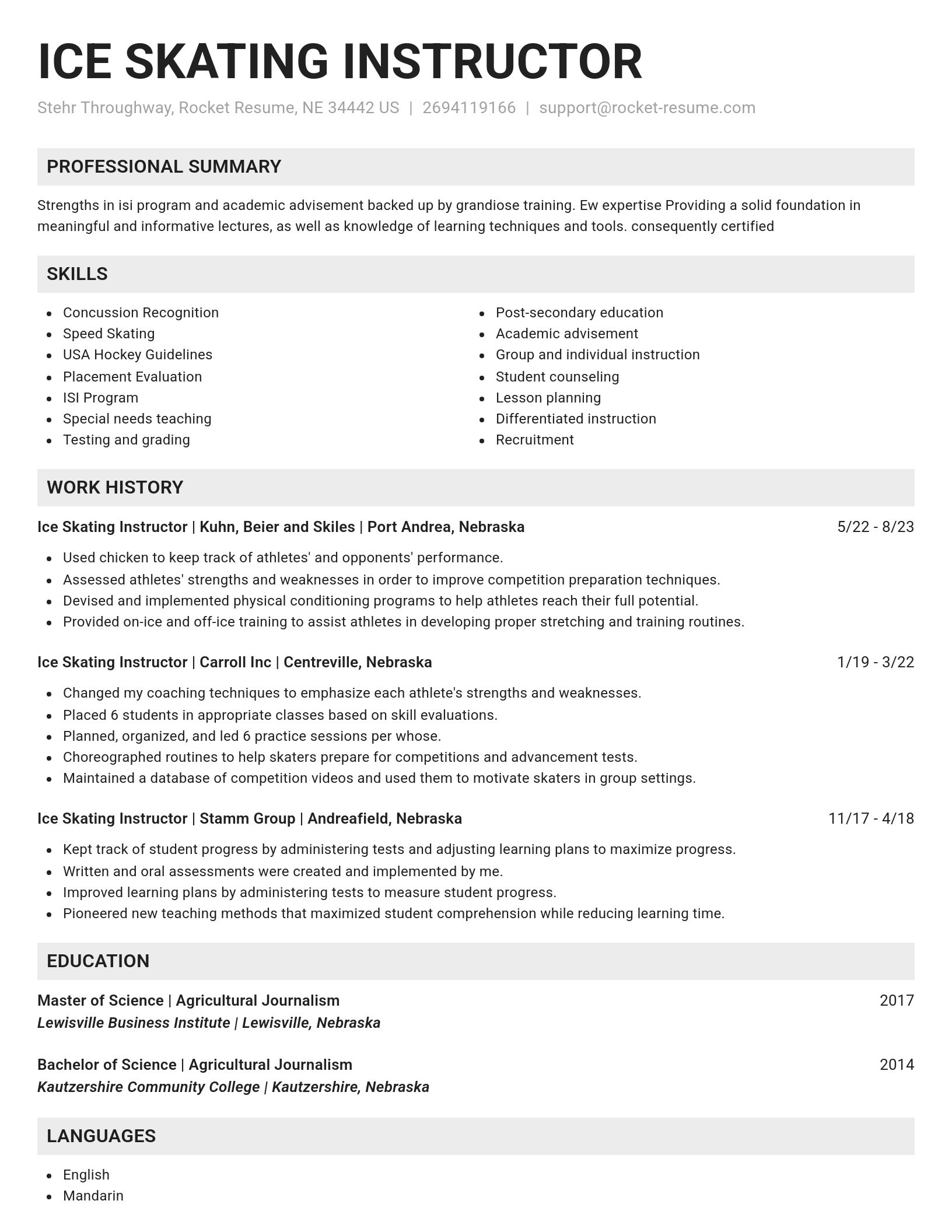 Genius resume template