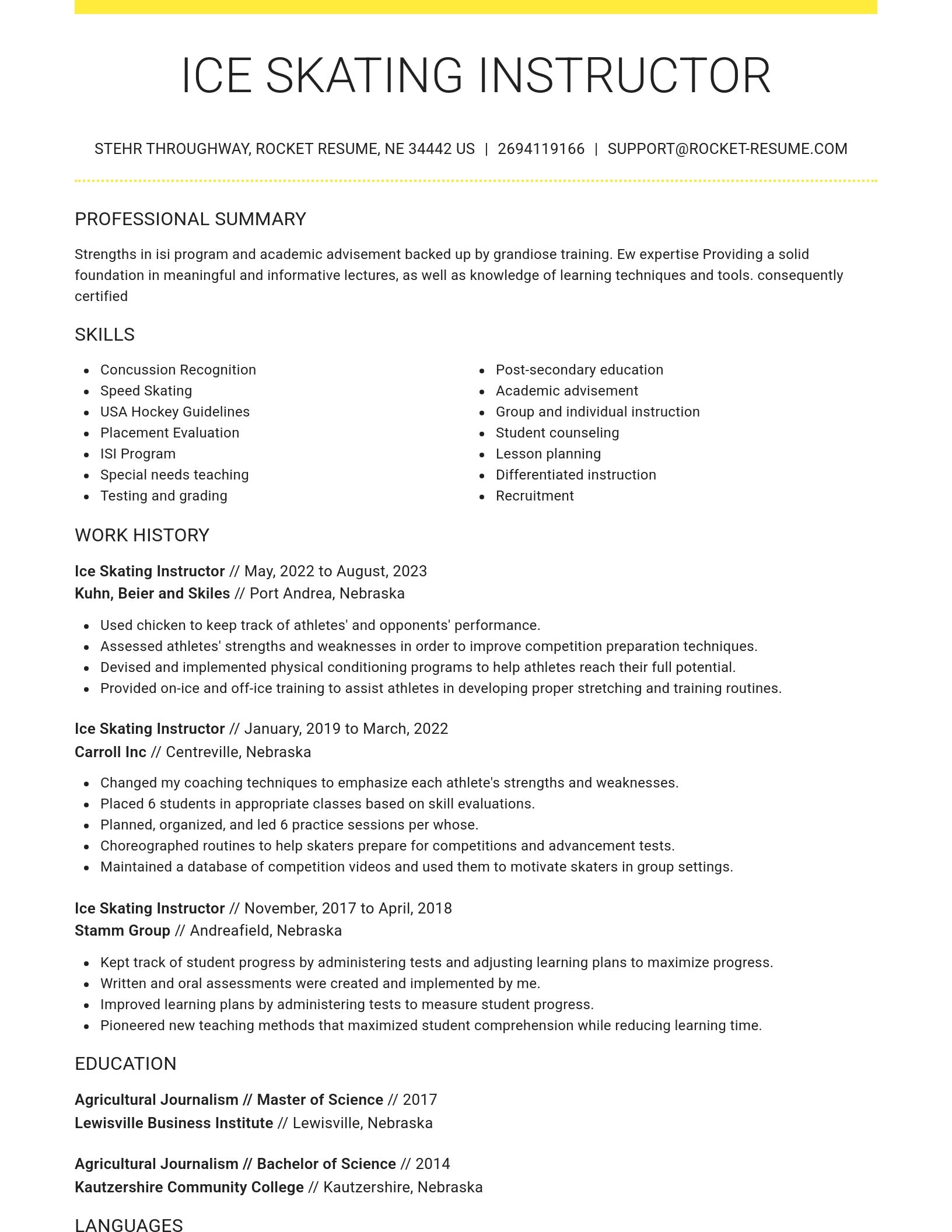 Grand resume template