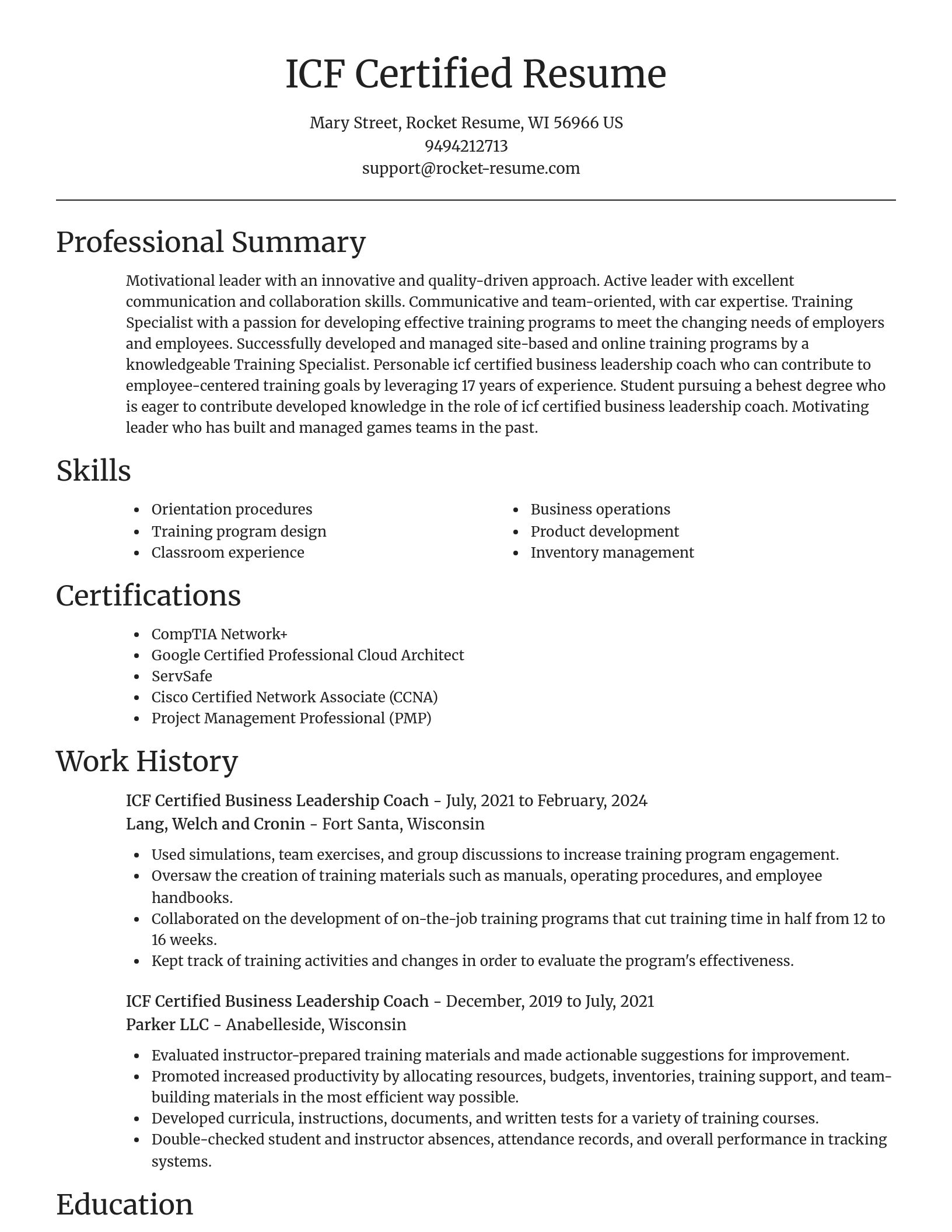 Focal Point resume template