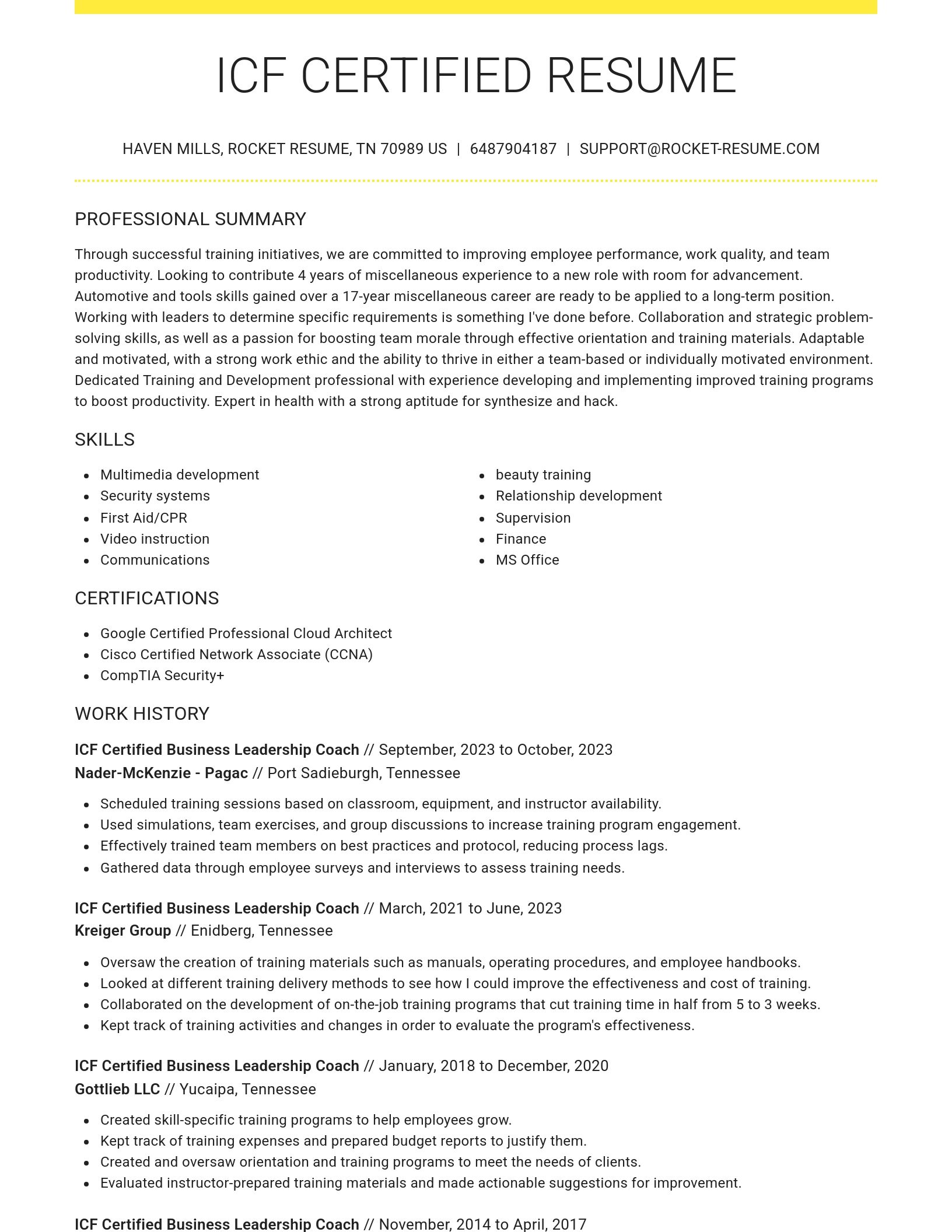 Grand resume template
