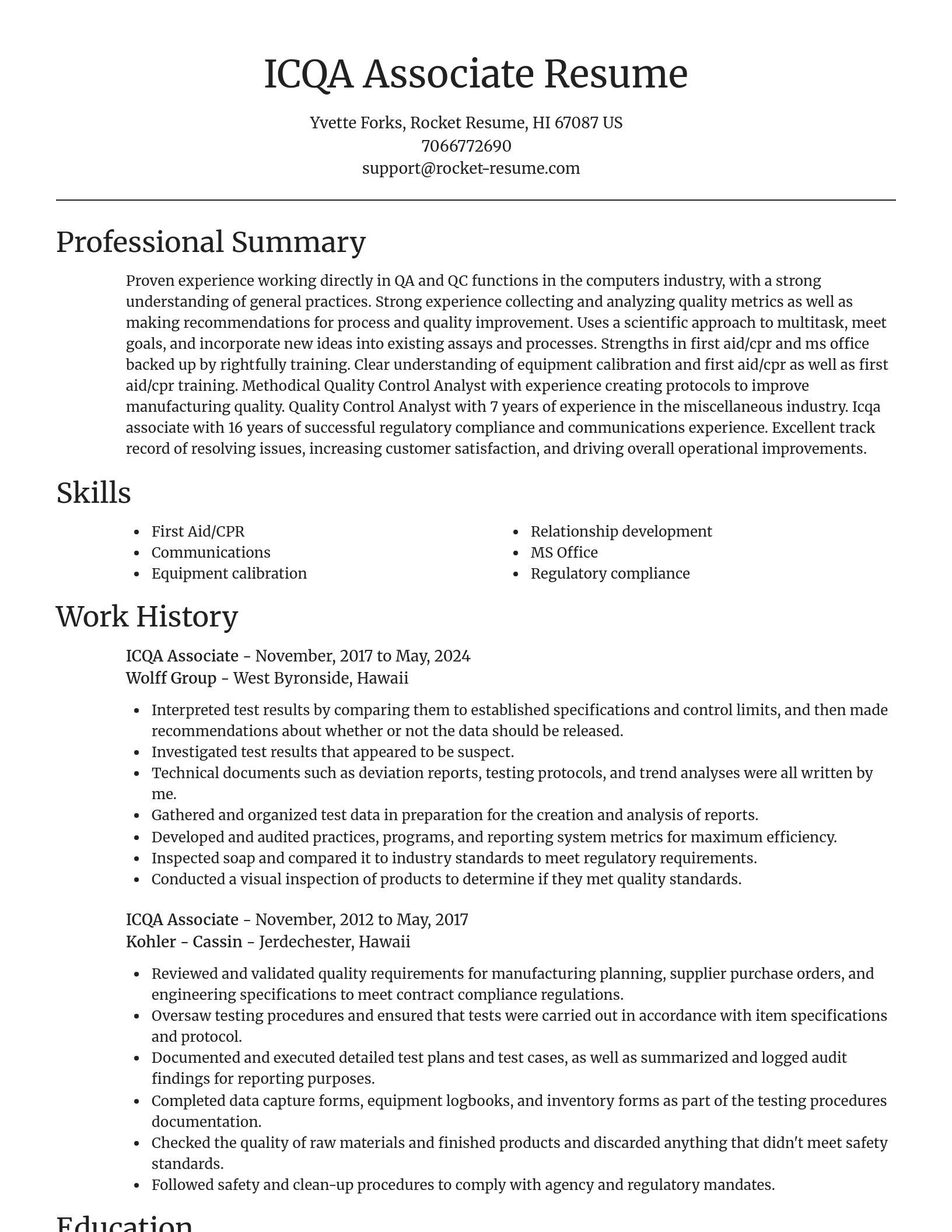 Focal Point resume template
