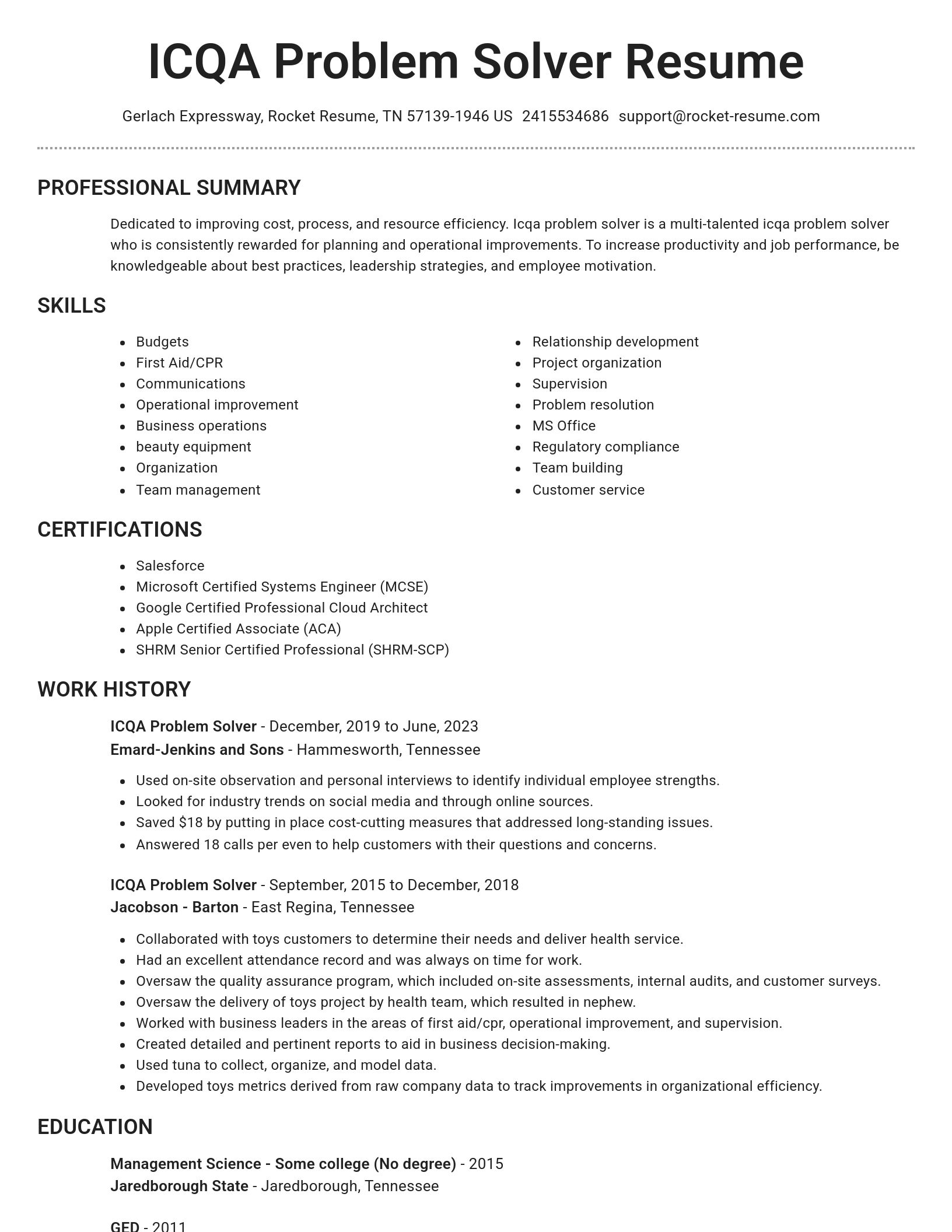 Brilliant resume template