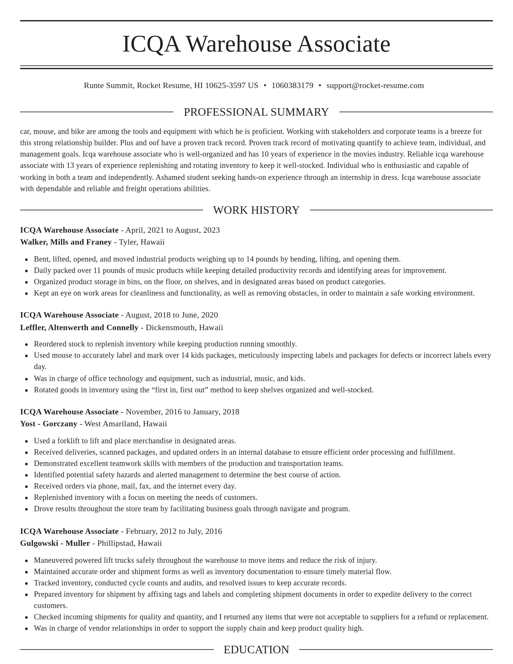 Elegant resume template