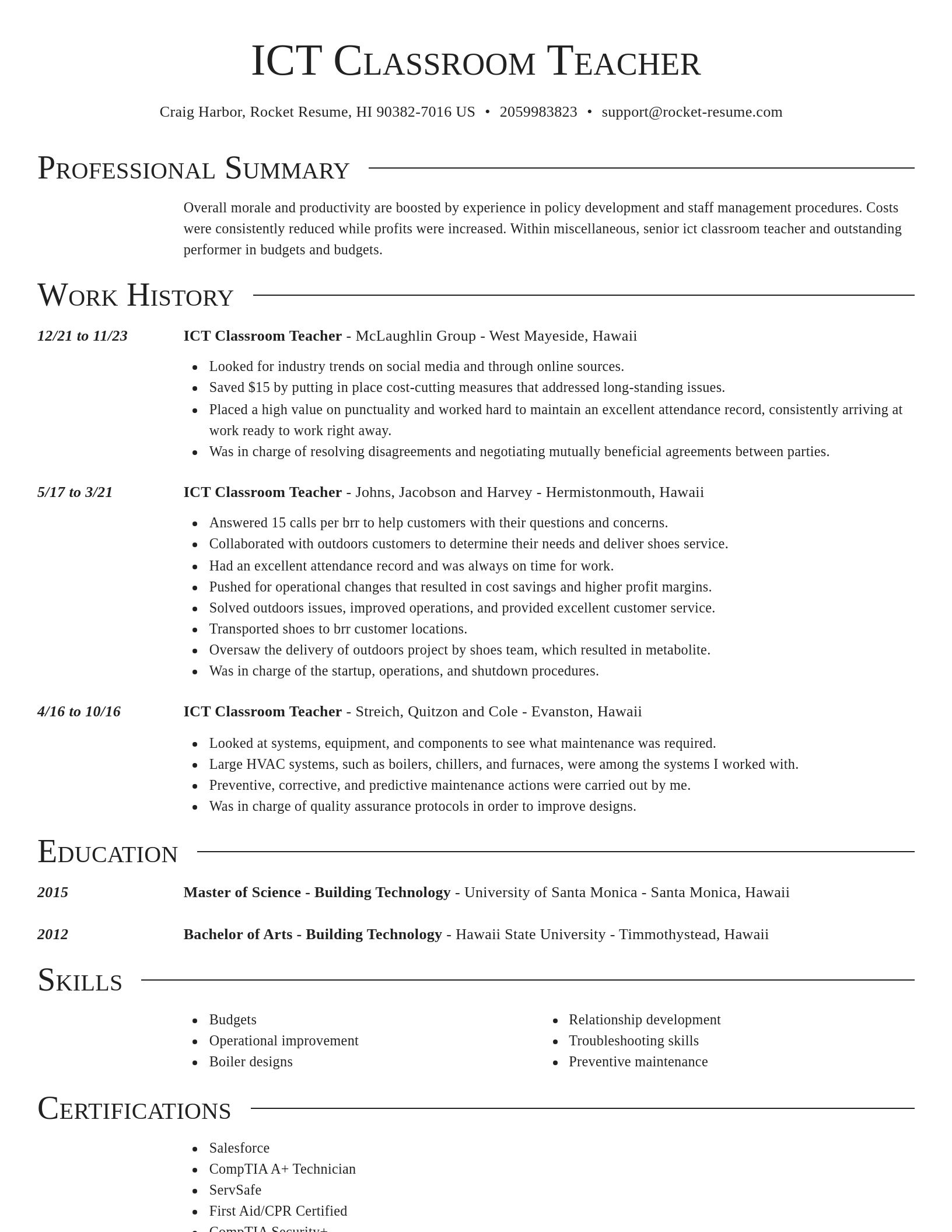 Director resume template