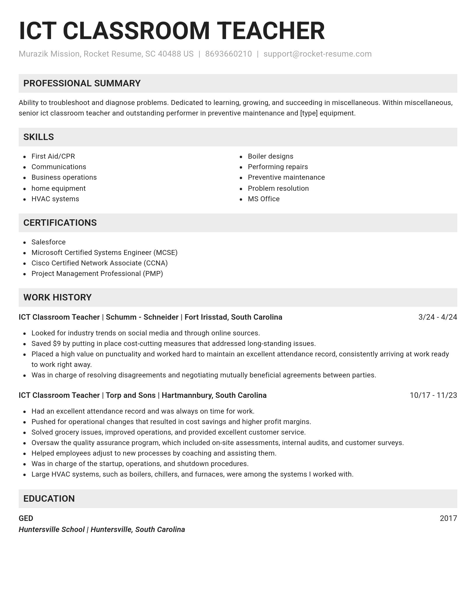Genius resume template