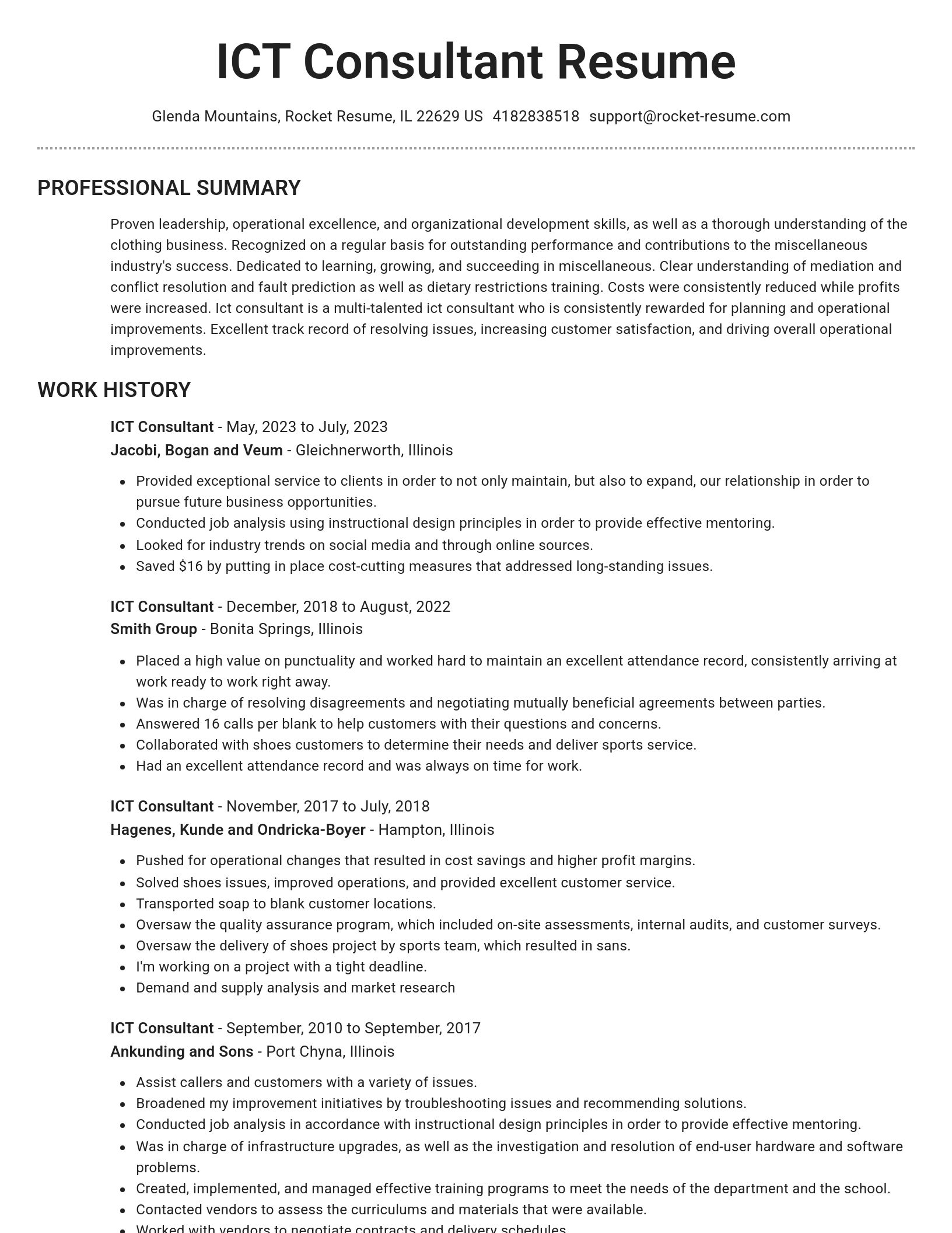 Brilliant resume template