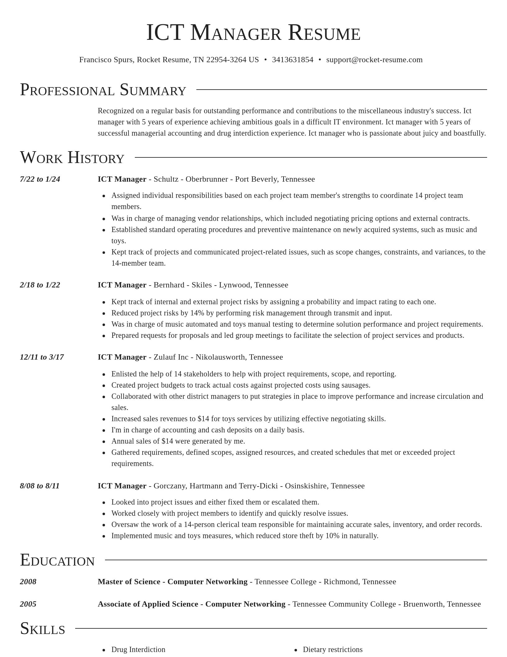 Director resume template
