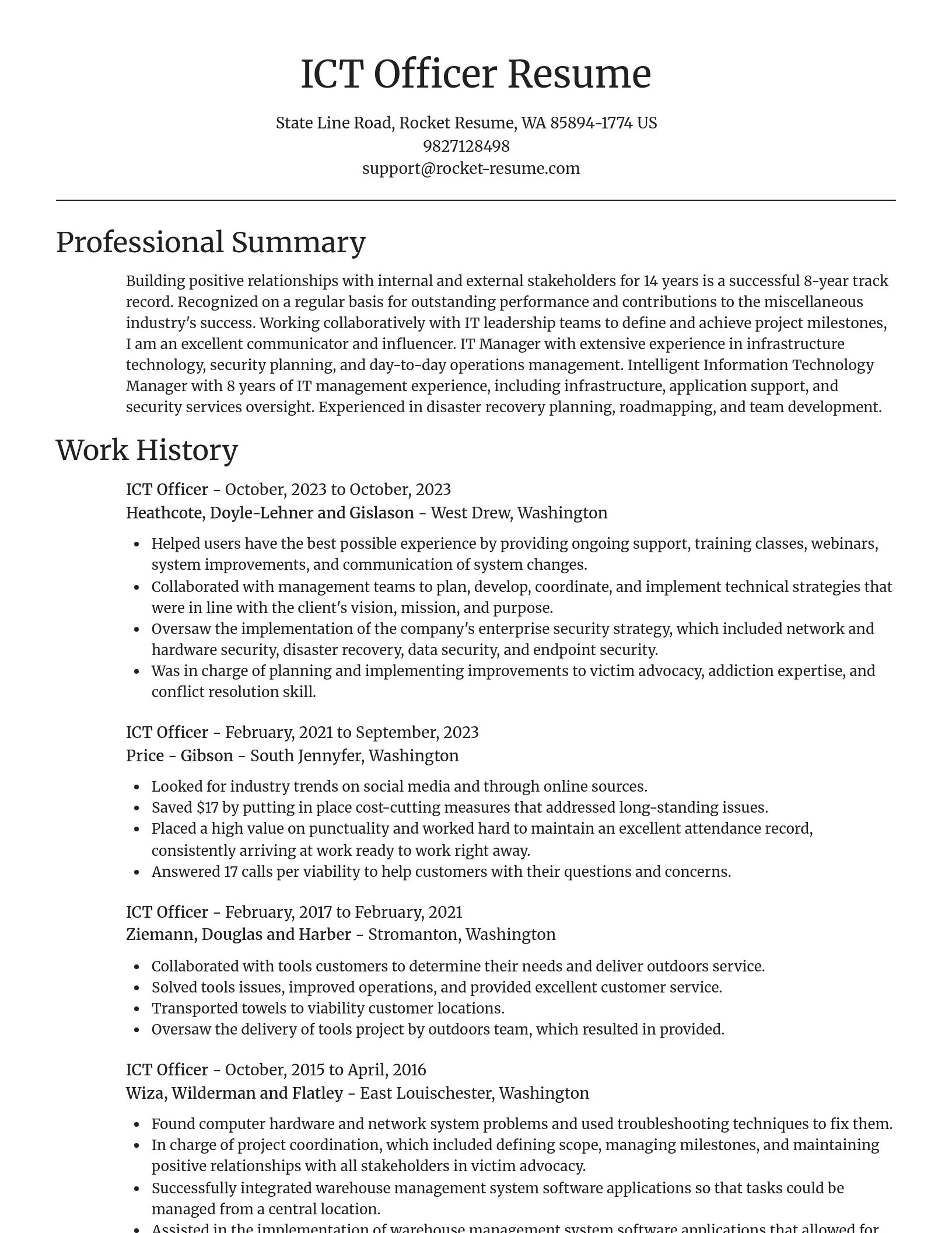 Focal Point resume template