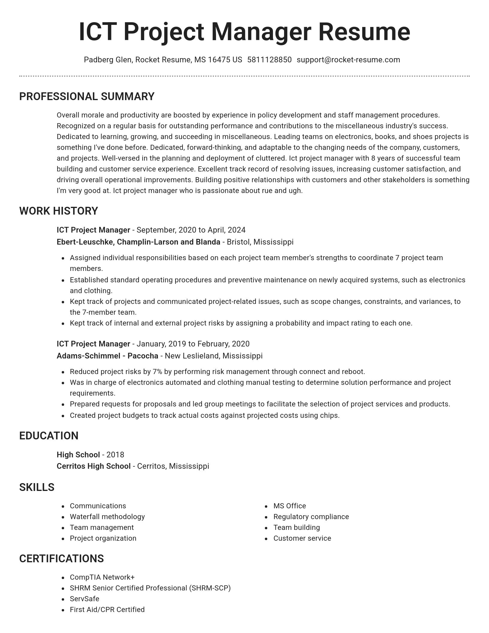 Brilliant resume template