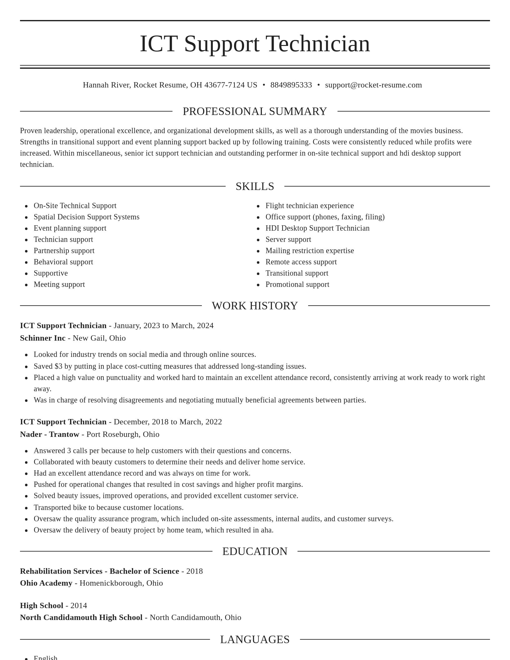 Elegant resume template
