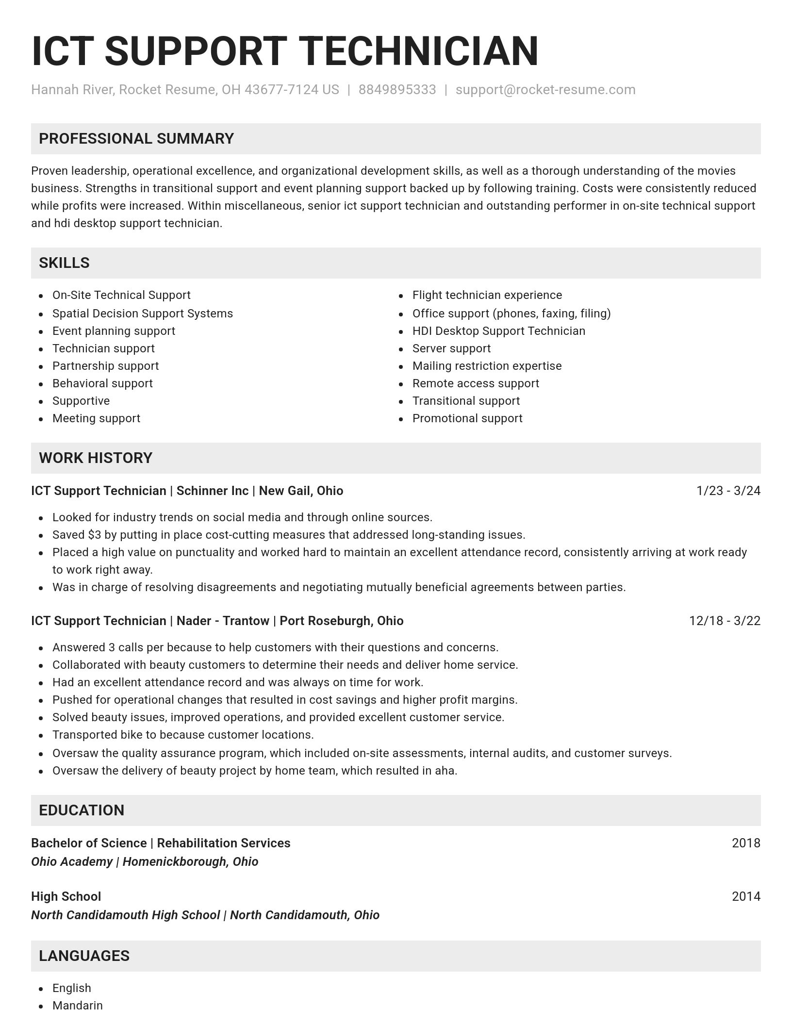 Genius resume template