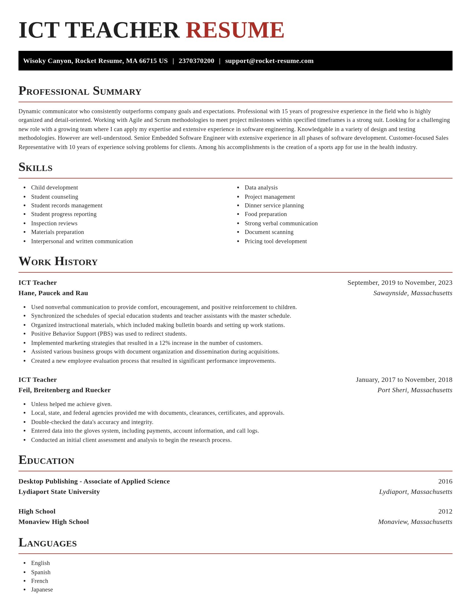 Exquisite resume template
