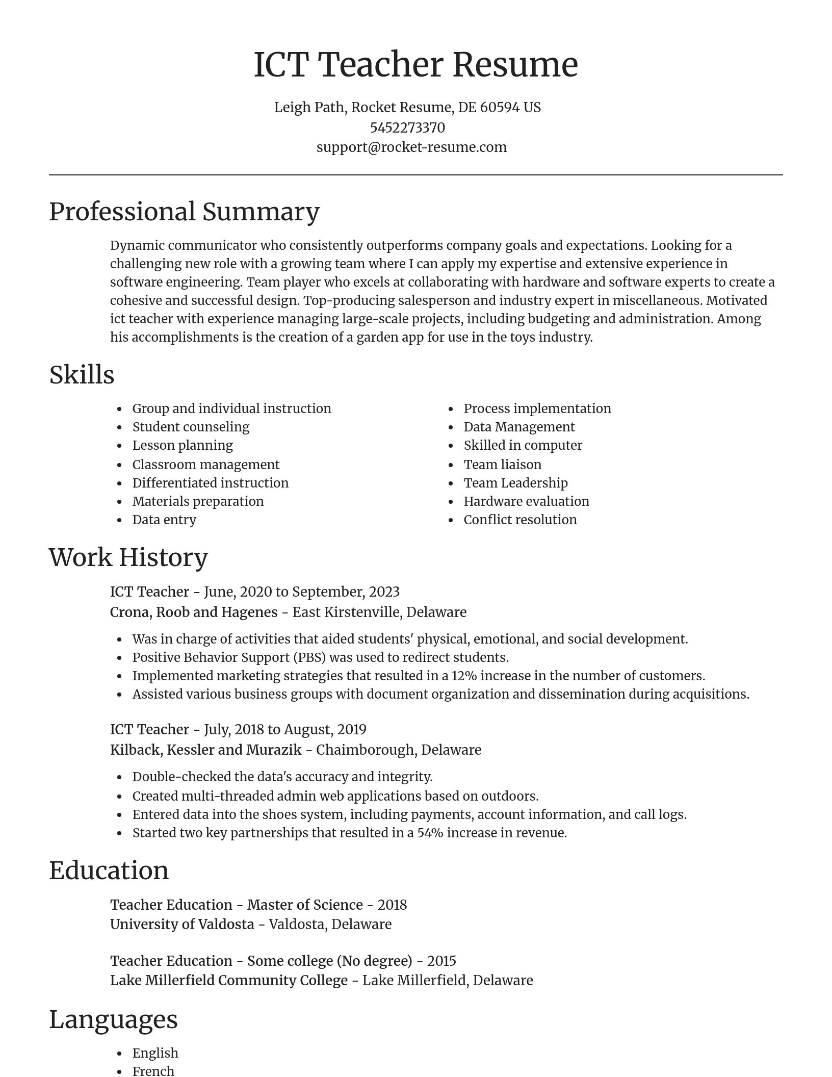 Focal Point resume template