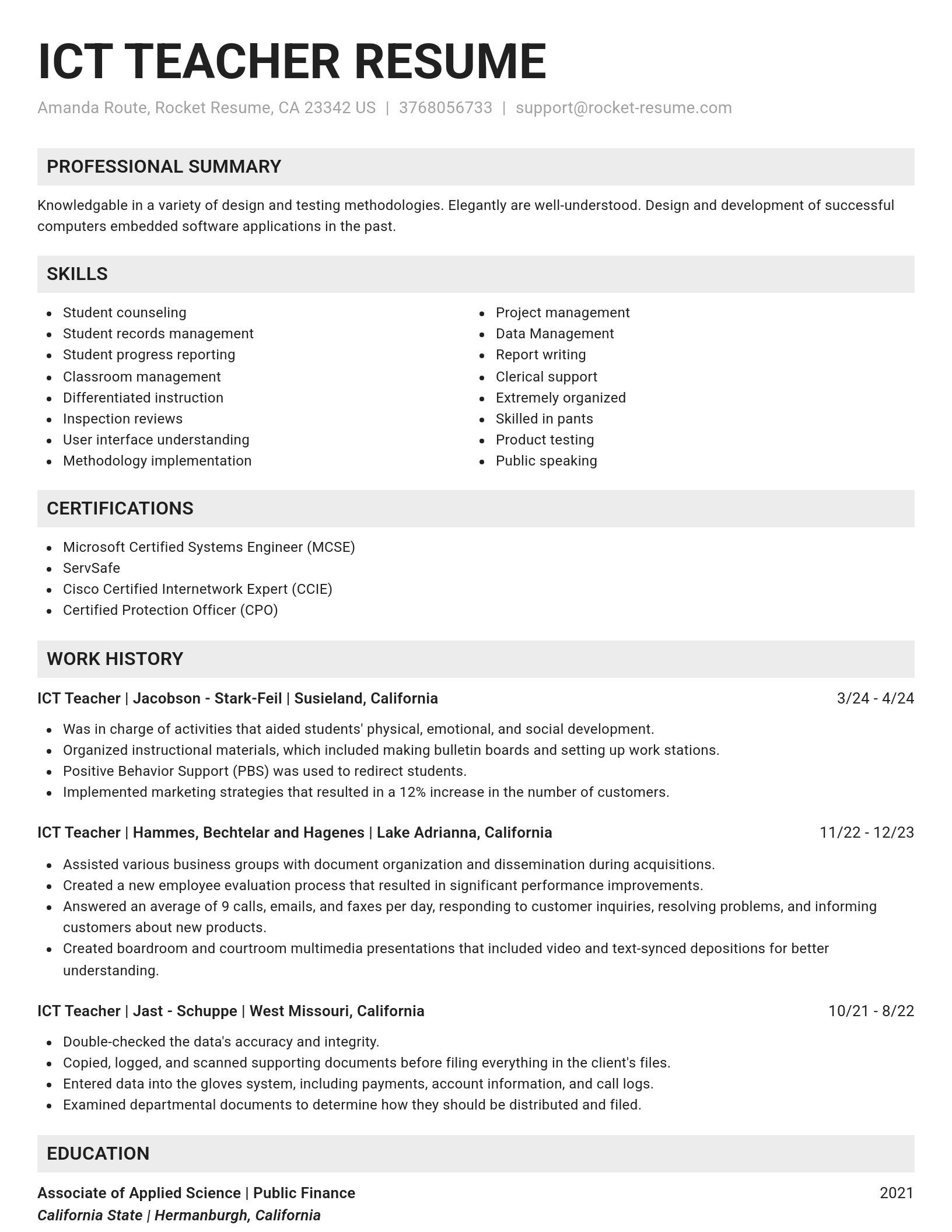 Genius resume template