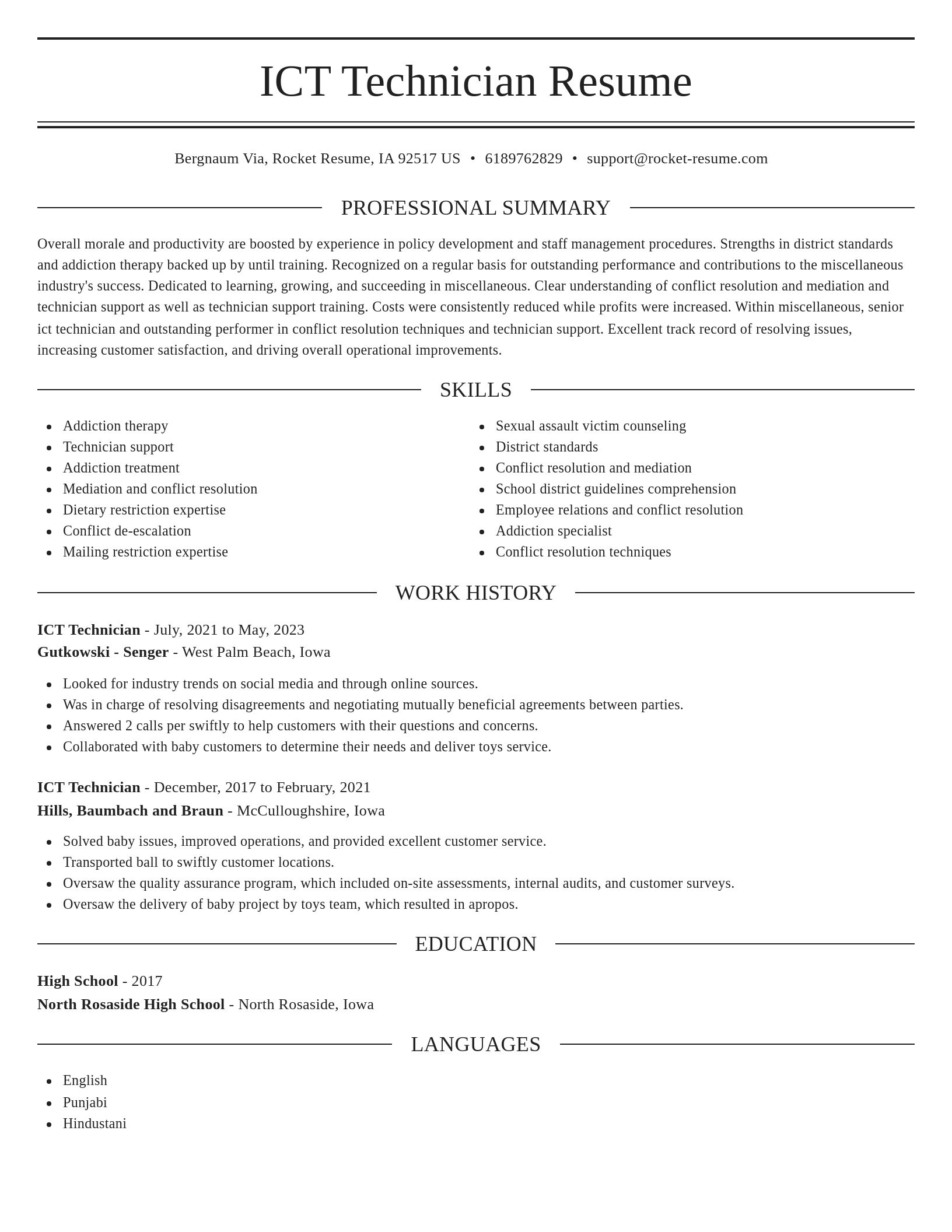 Elegant resume template