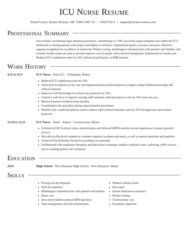Director resume template