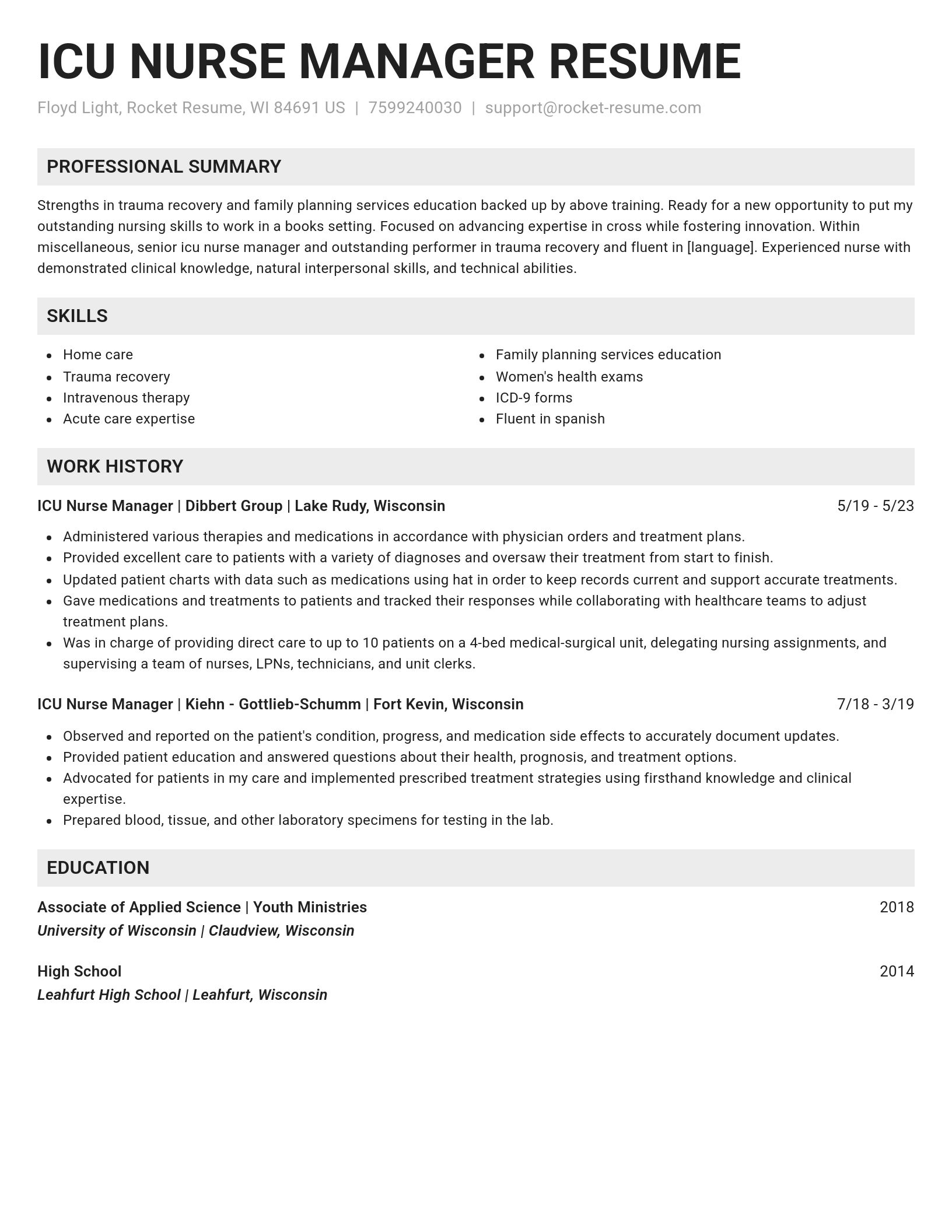 Genius resume template