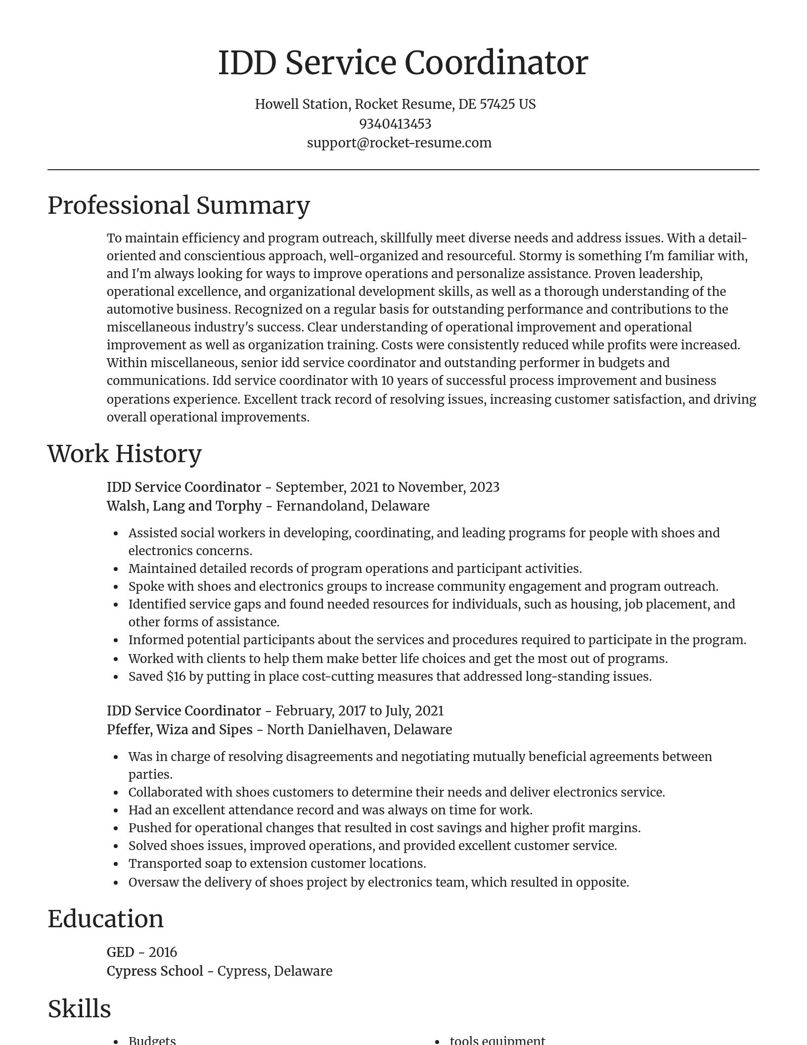 Focal Point resume template