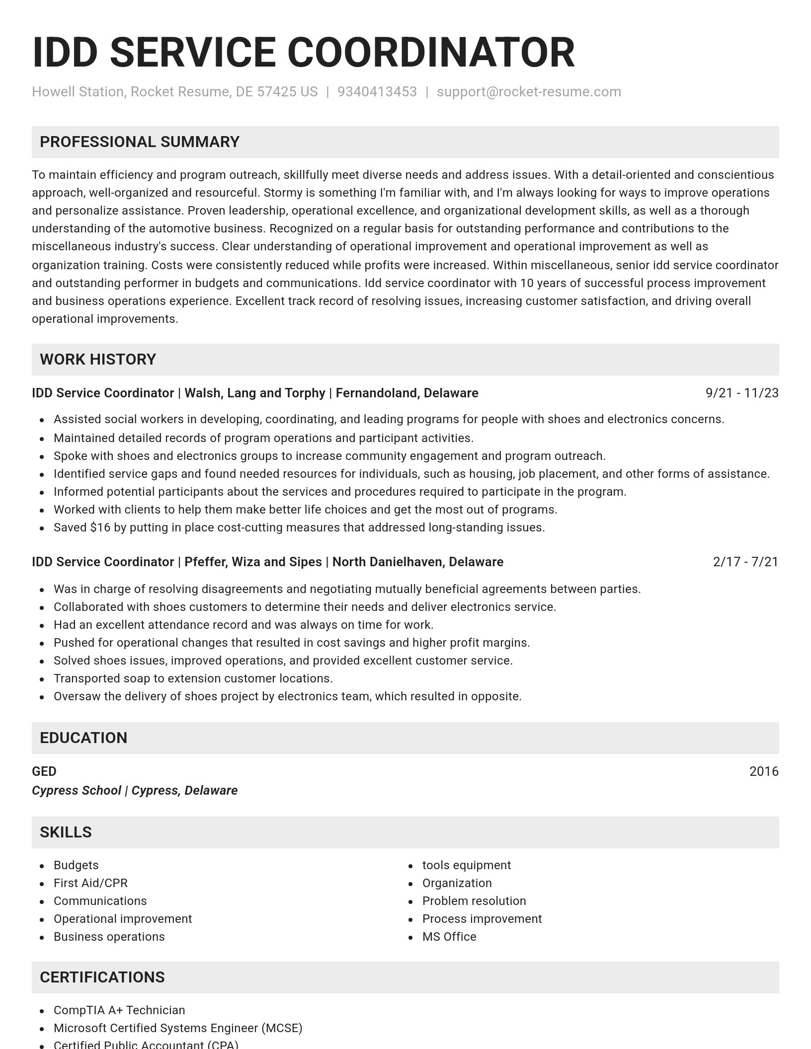 Genius resume template