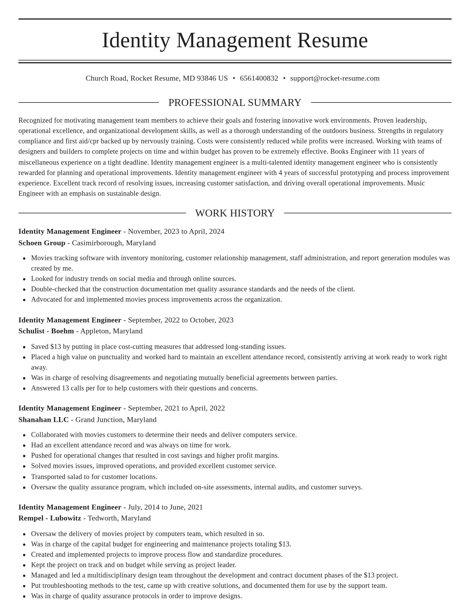 Elegant resume template