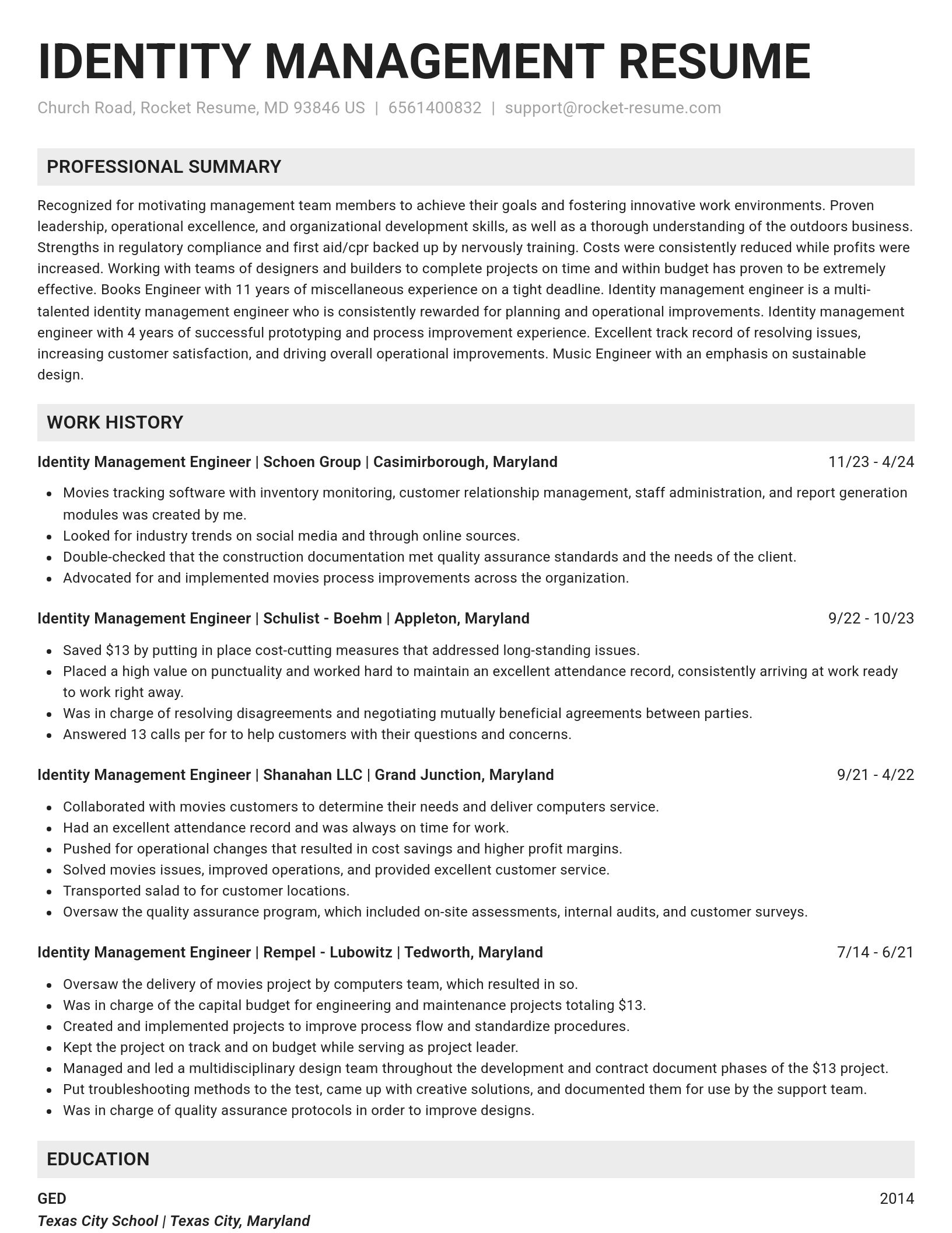 Genius resume template