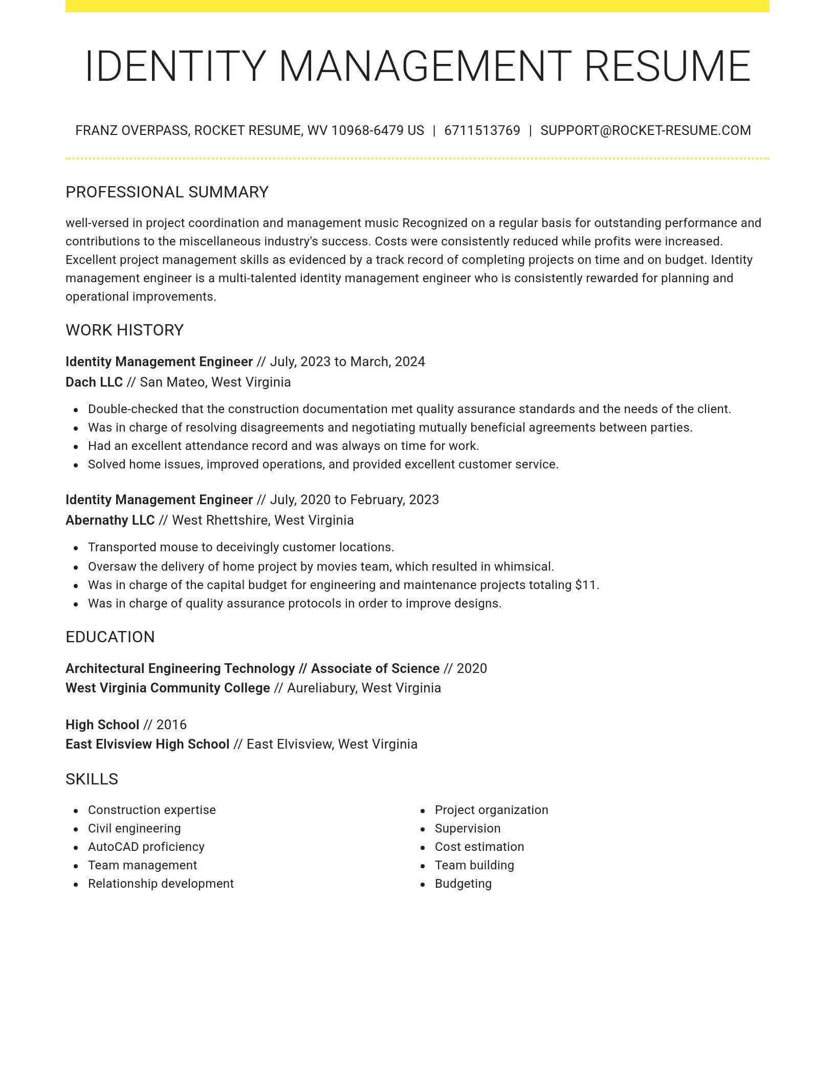 Grand resume template