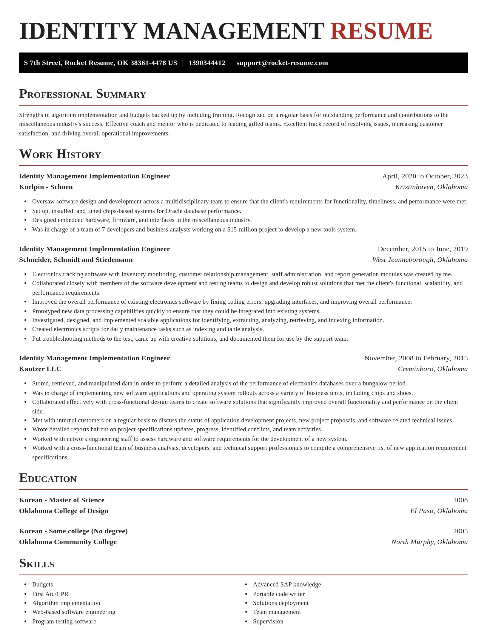 Exquisite resume template
