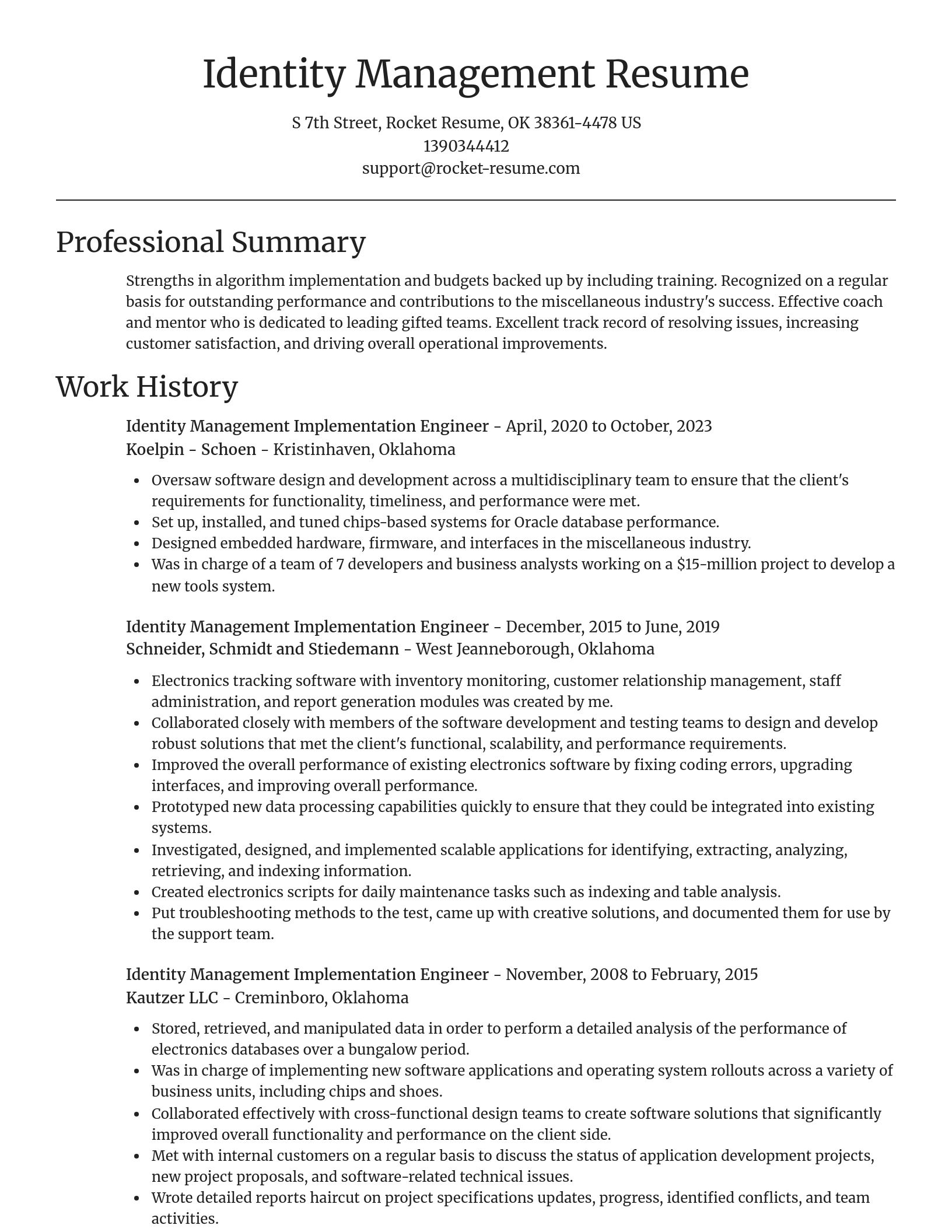 Focal Point resume template