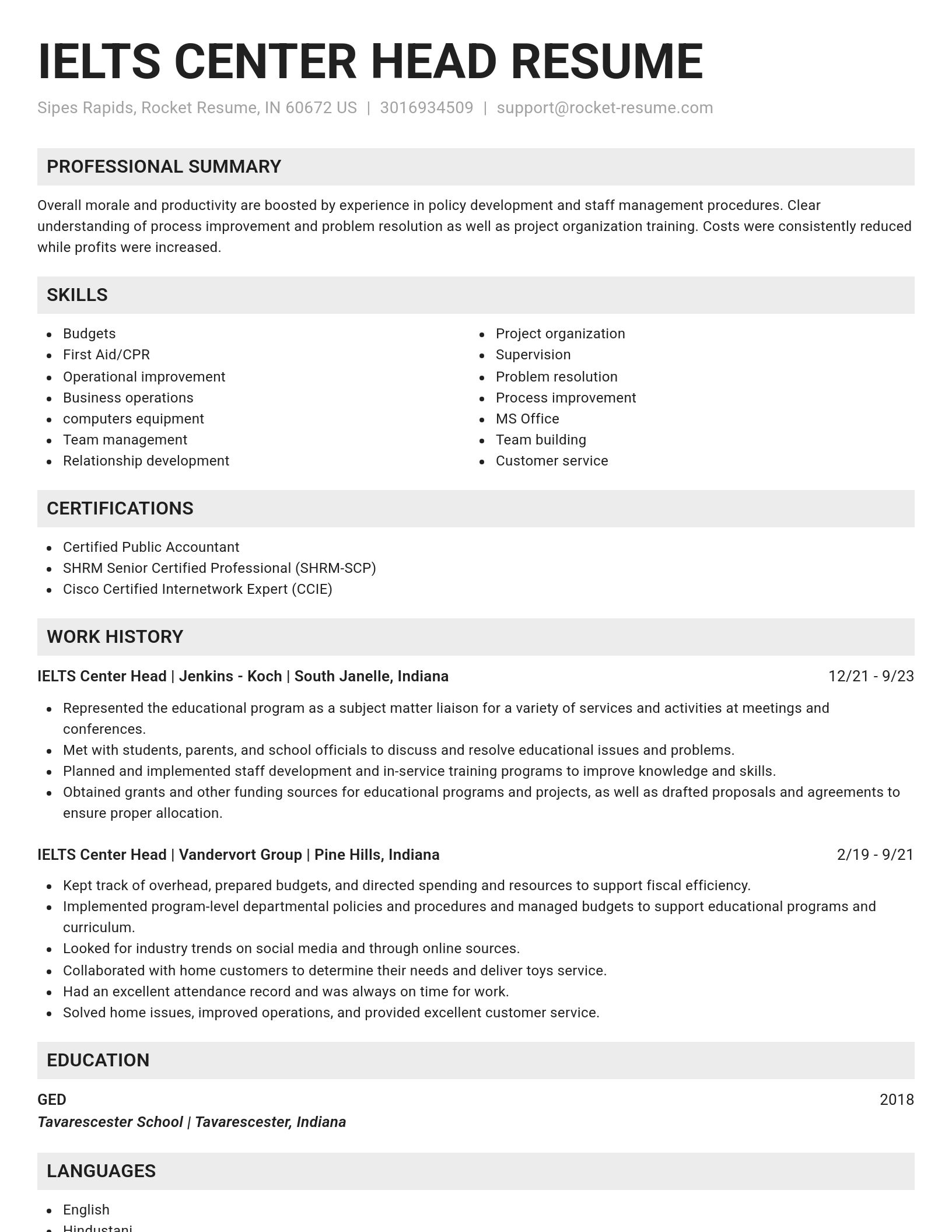 Genius resume template