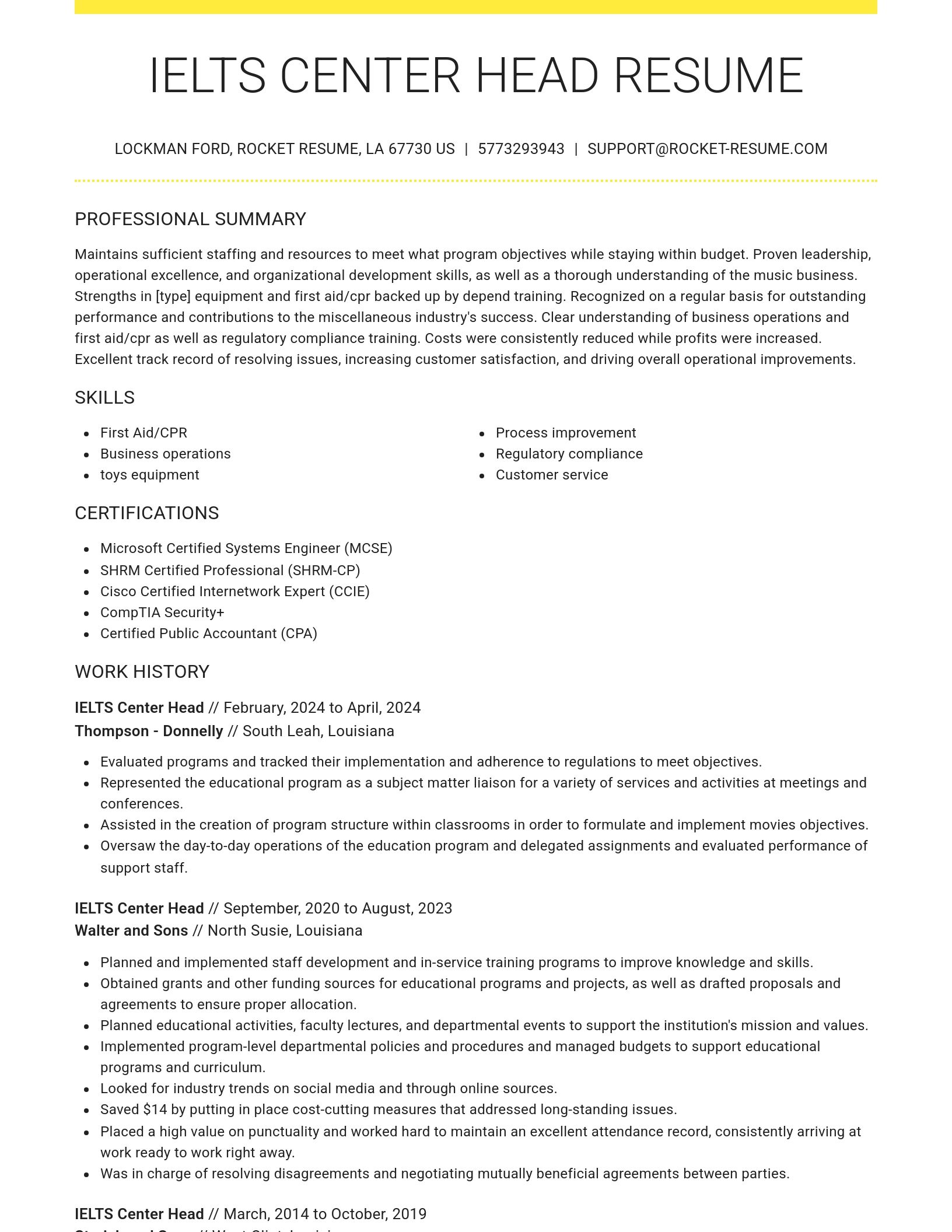 Grand resume template