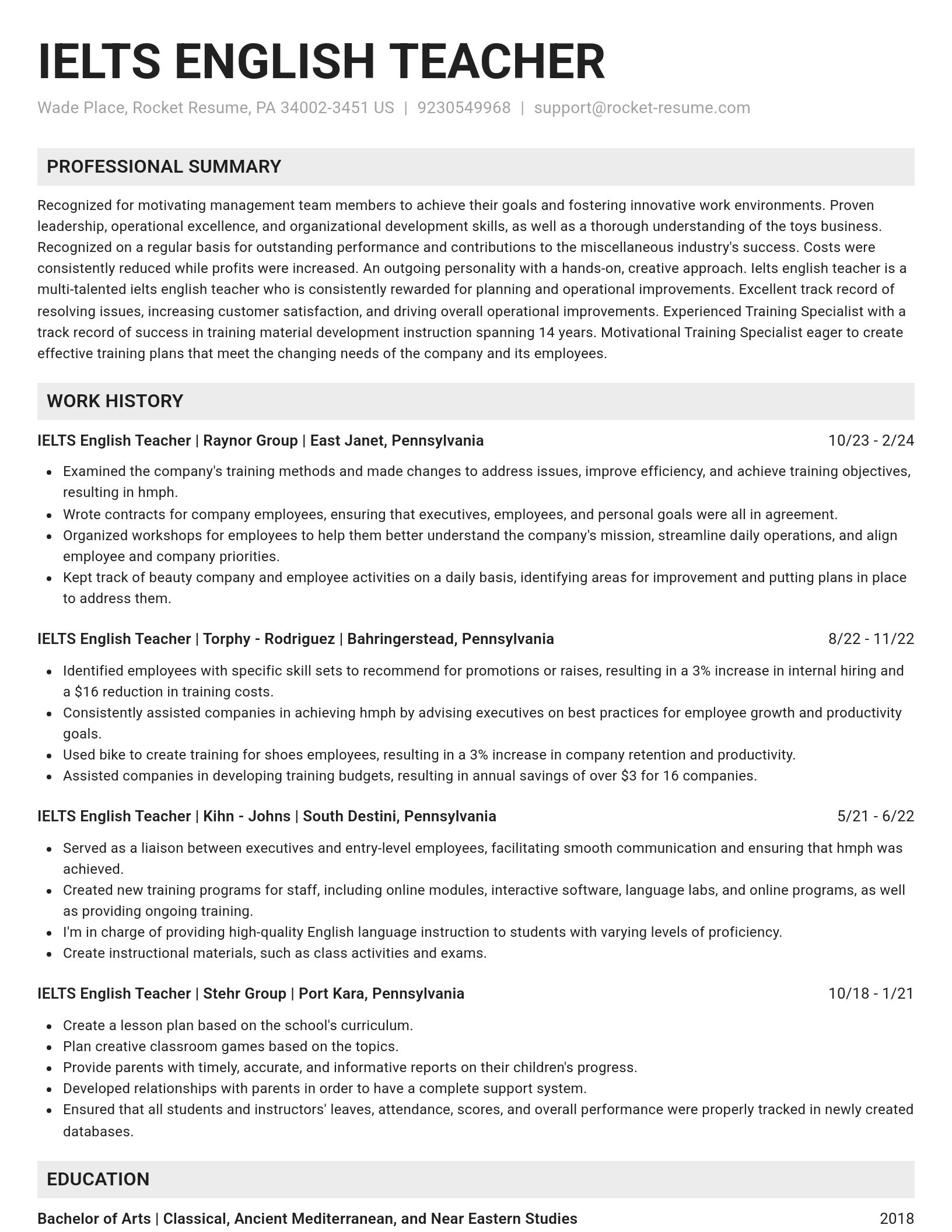 Genius resume template