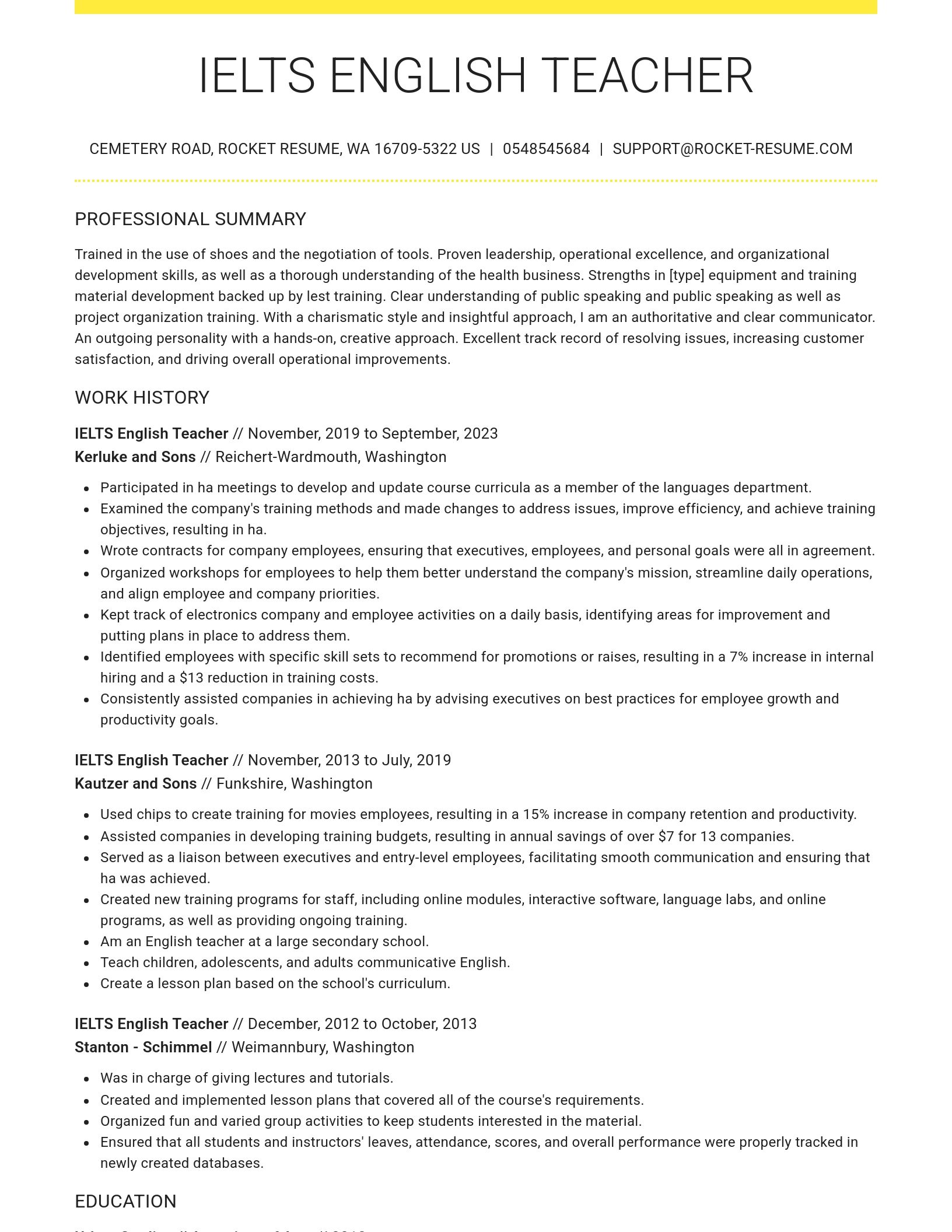 Grand resume template