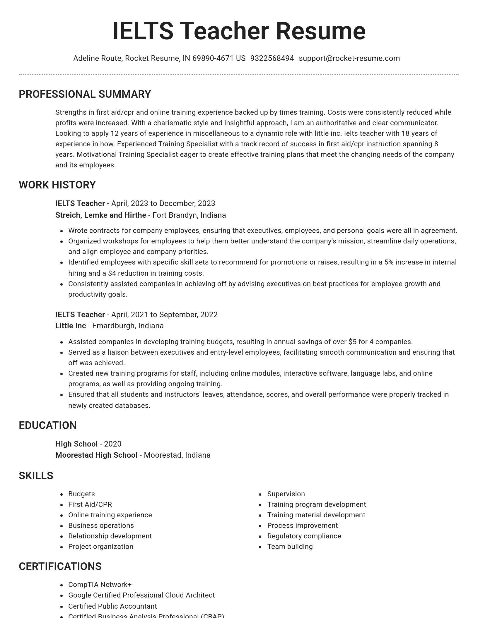 Brilliant resume template