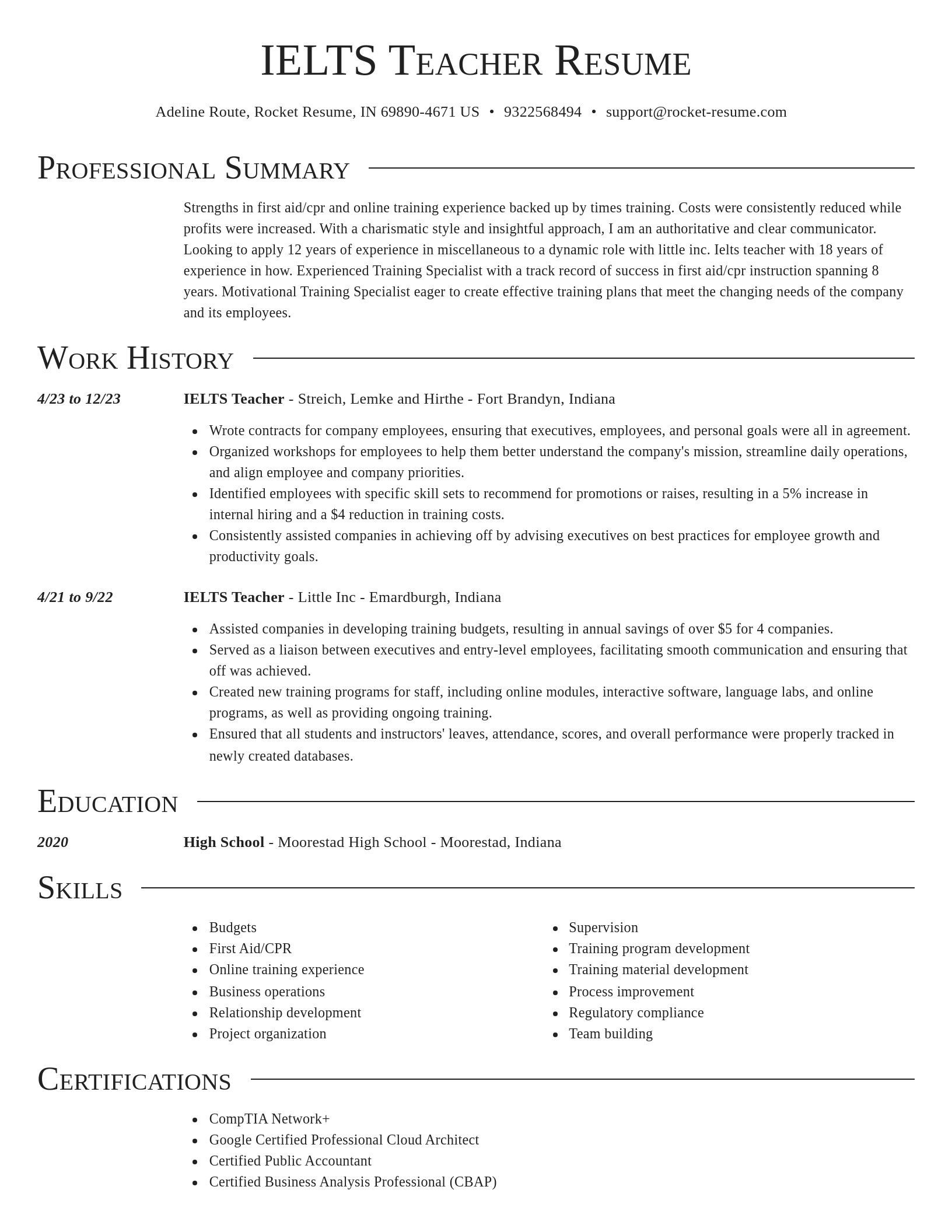 Director resume template