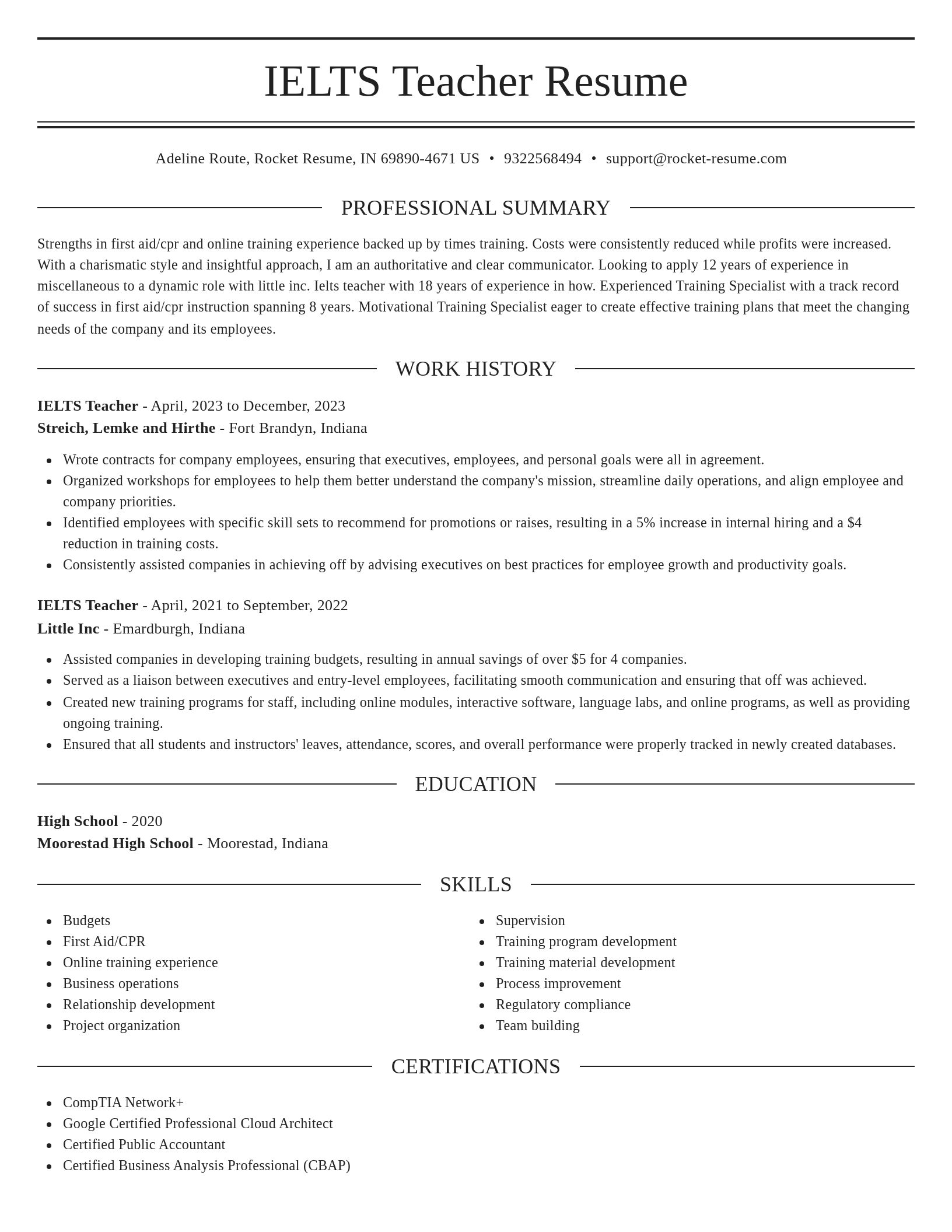 Elegant resume template