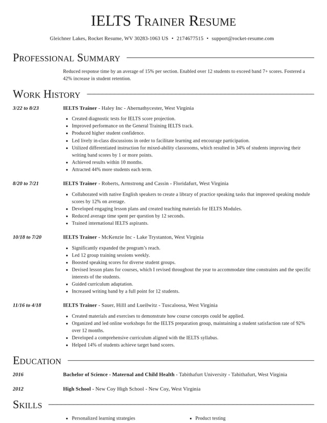 Director resume template
