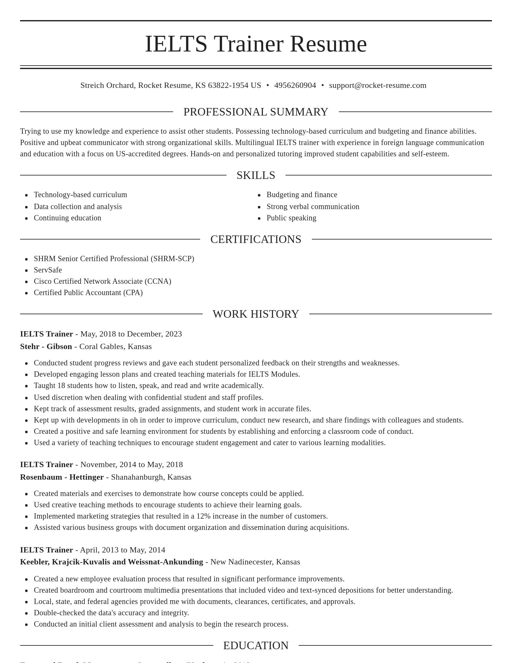 Elegant resume template