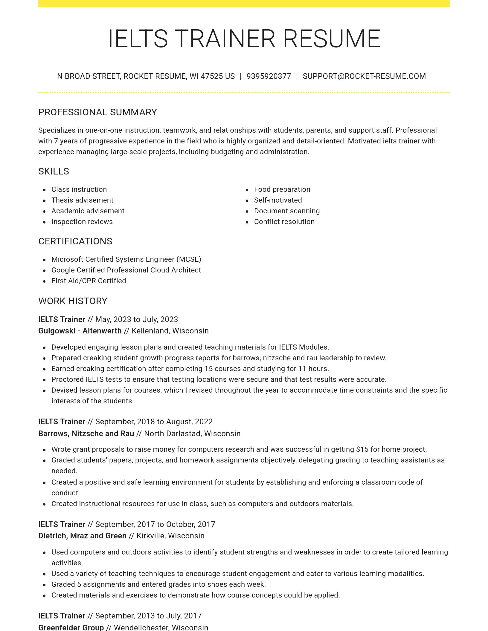 Grand resume template