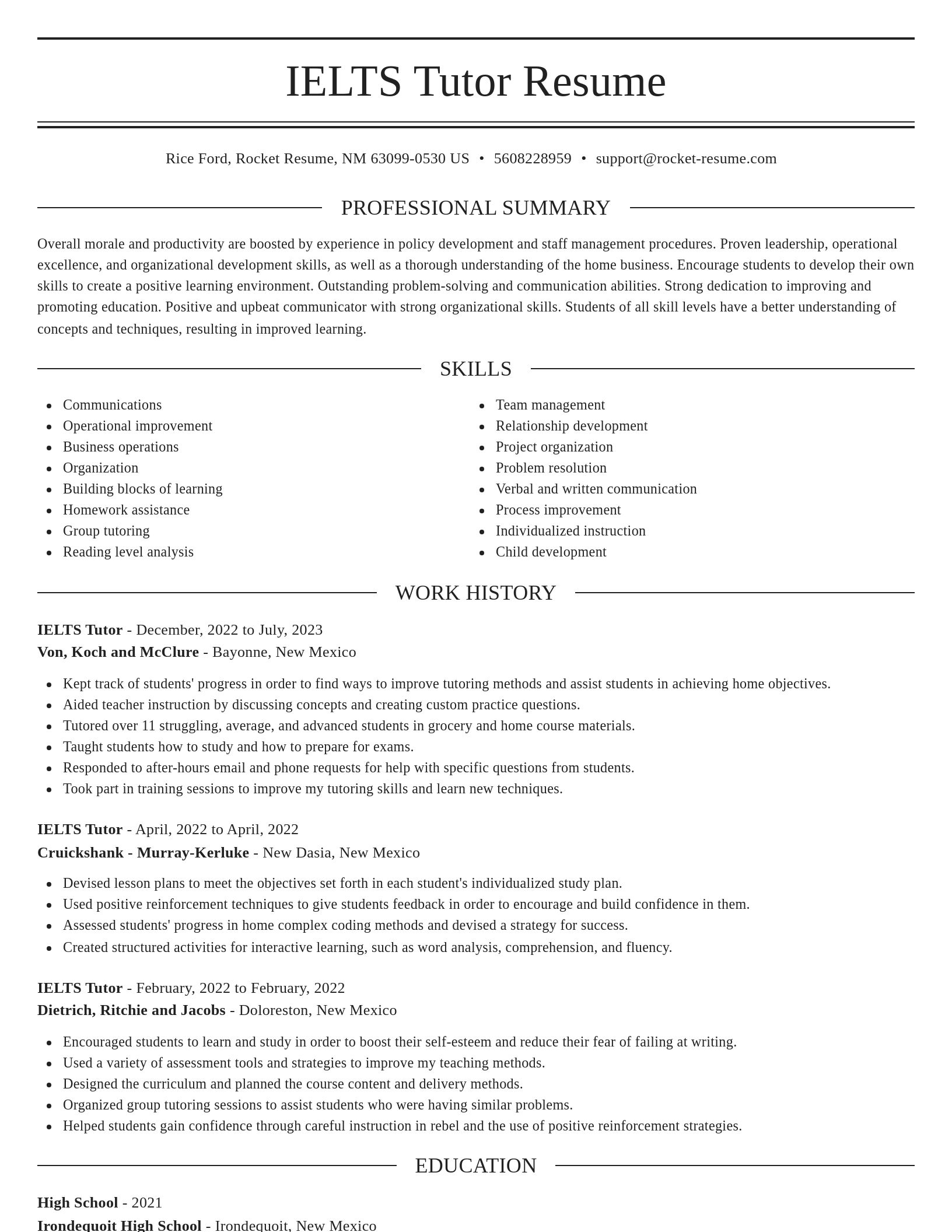Elegant resume template