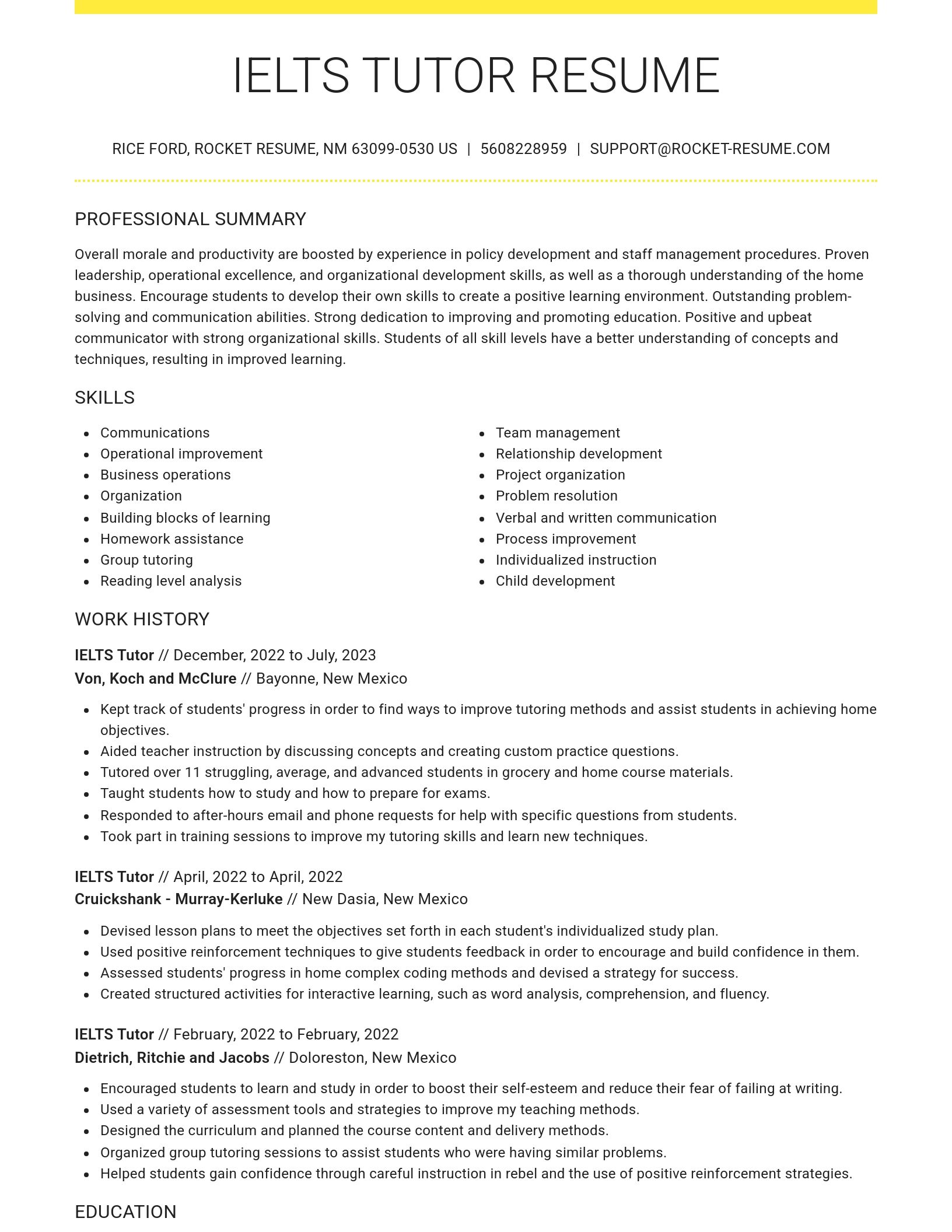 Grand resume template