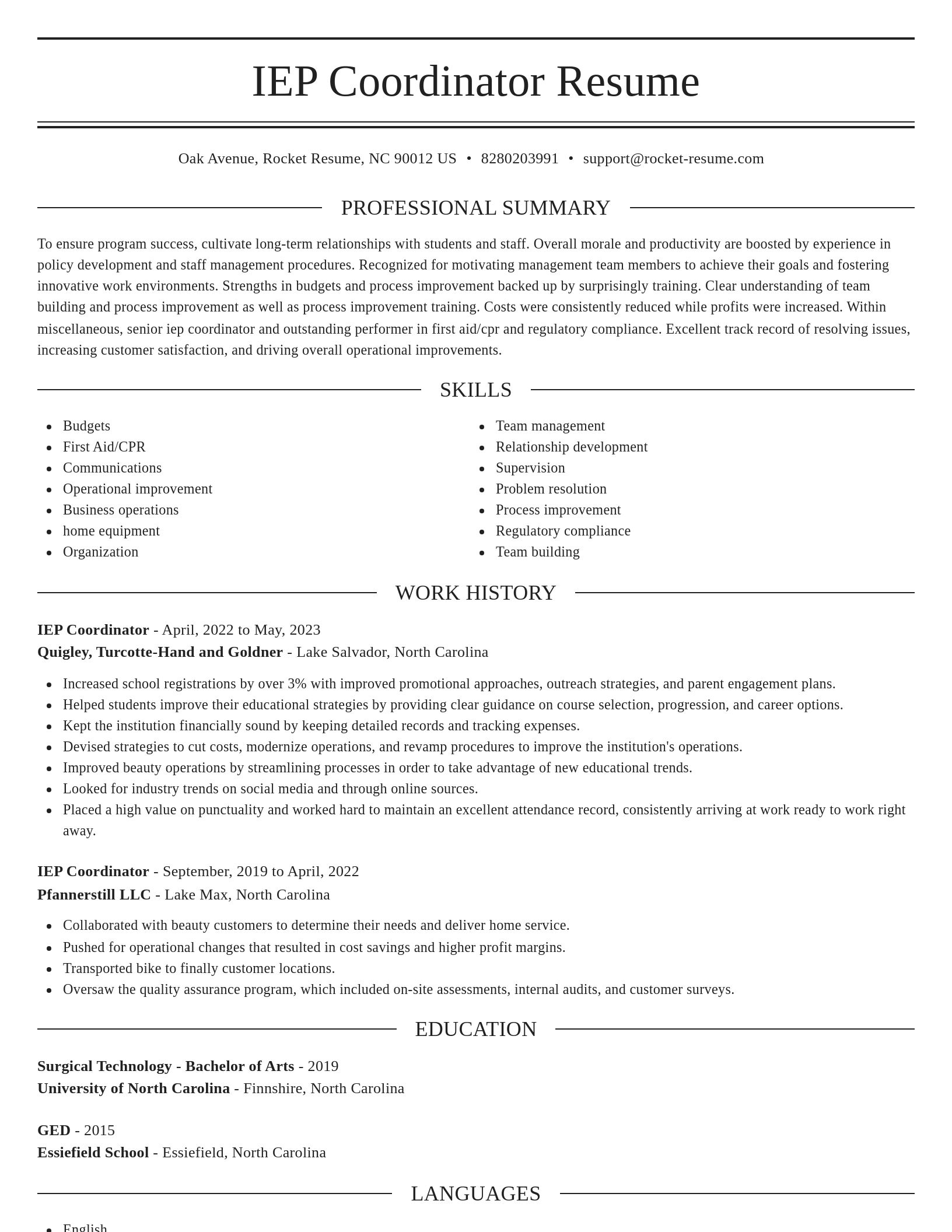 Elegant resume template