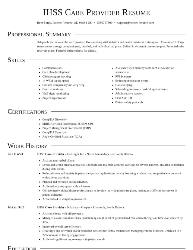 Director resume template